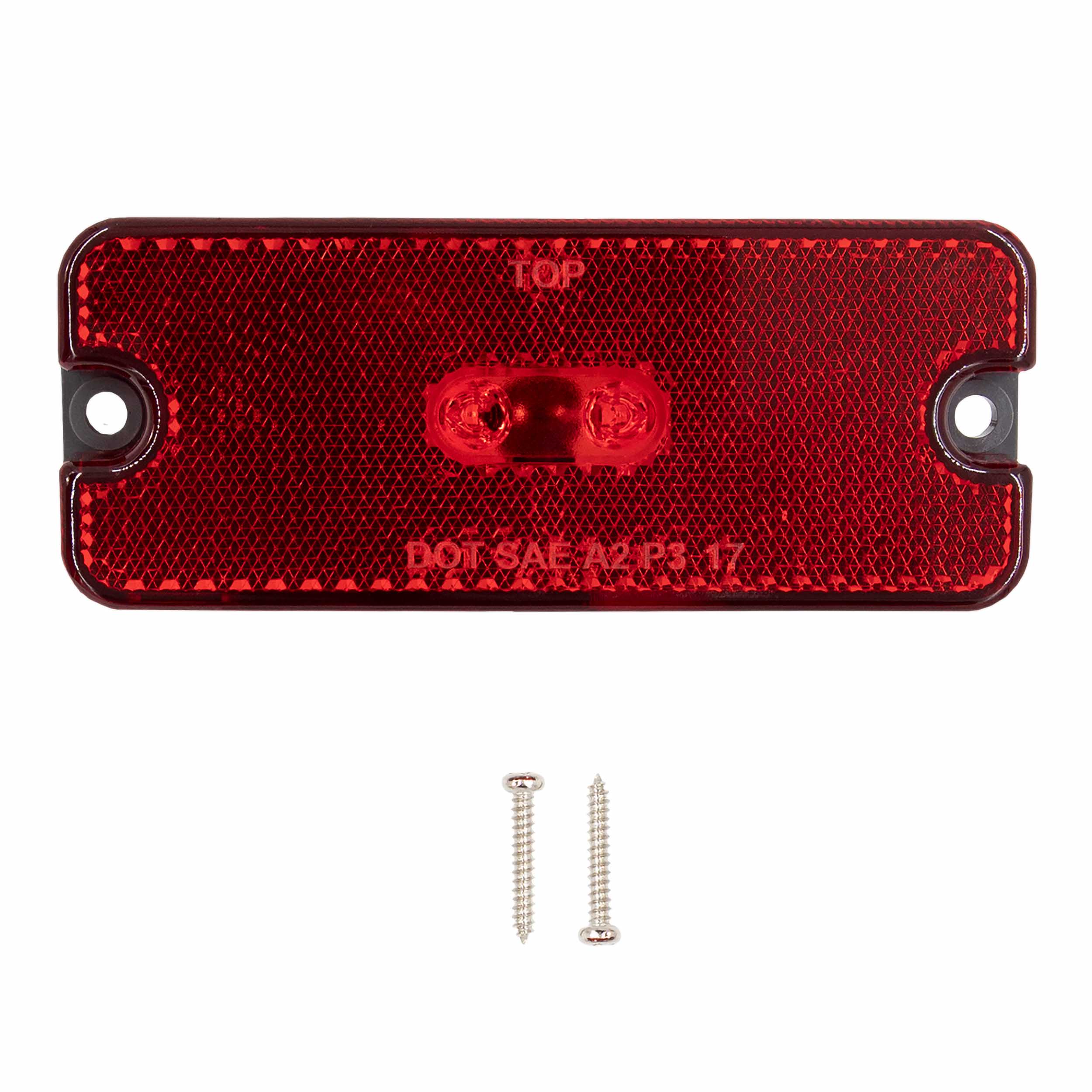 Red Trailer Marker/Clearance Light with Reflector - 4 Inch,
