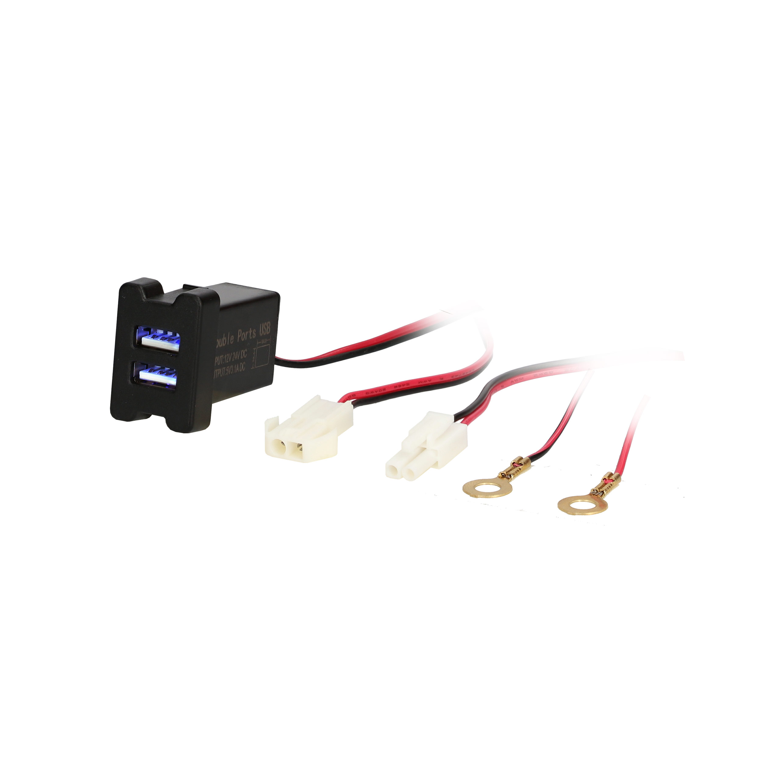 Toyota Style Knockout USB Car Charger - Retail Pack