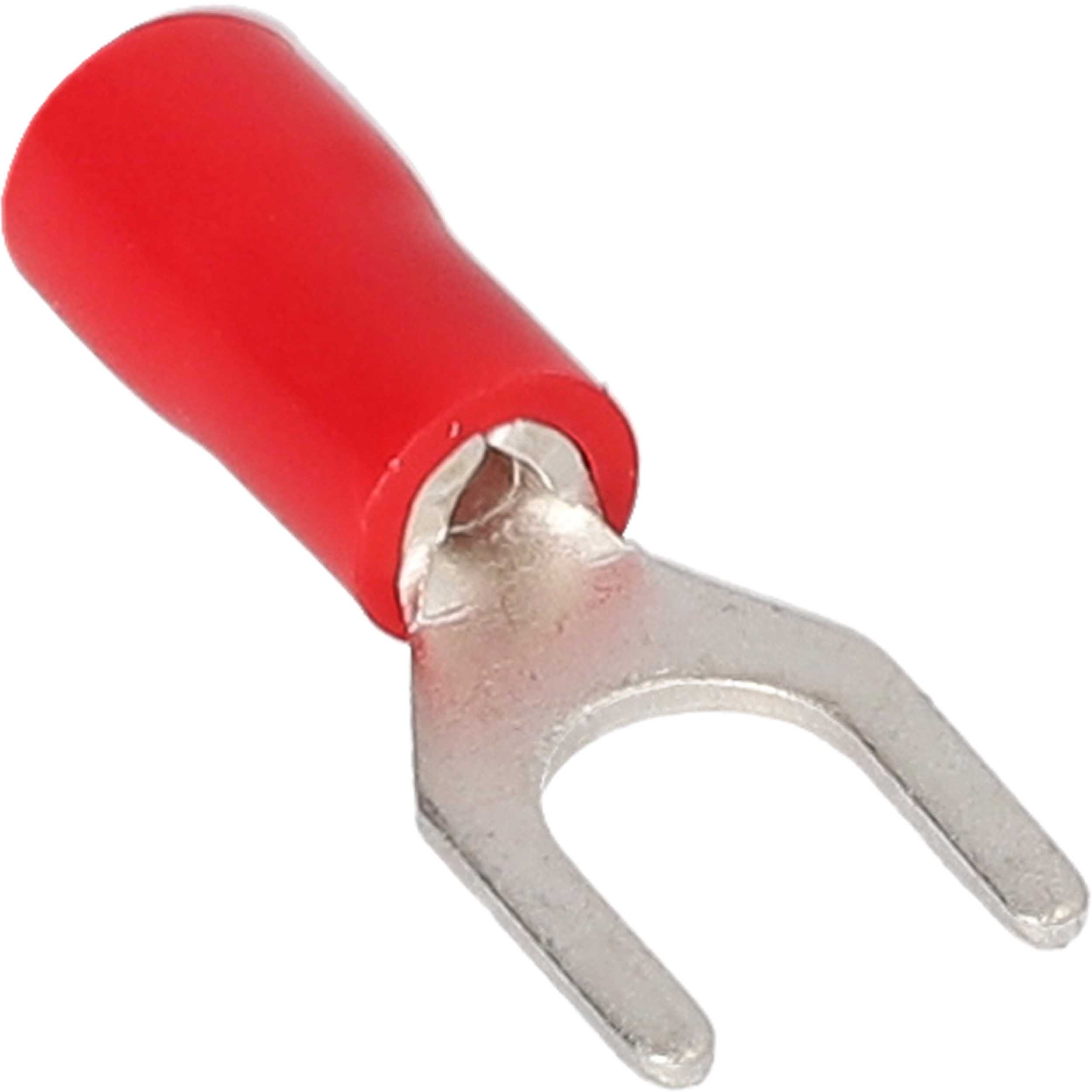 Red Vinyl Spade Terminal 22-18 Gauge #8 - Package of 100