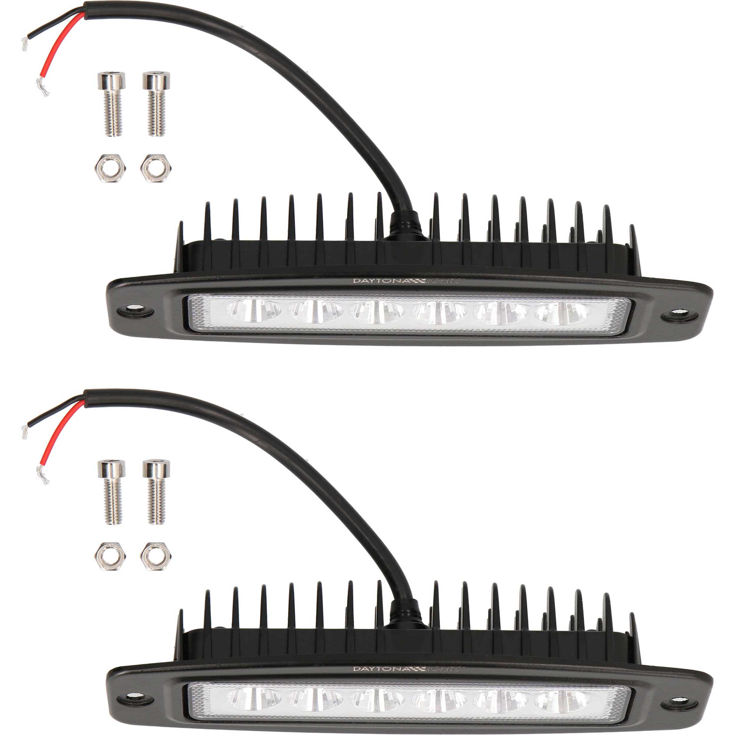 Daytona Lights Flush Mount Driving Lights - 6 LED Spot (2Pk)