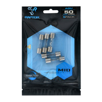50 AMP AGU Fuses Nickel Plated - MID SERIES - 5 PK