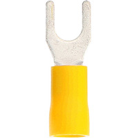 Yellow Vinyl Spade Terminal 12-10 Gauge #10 - Package of 100