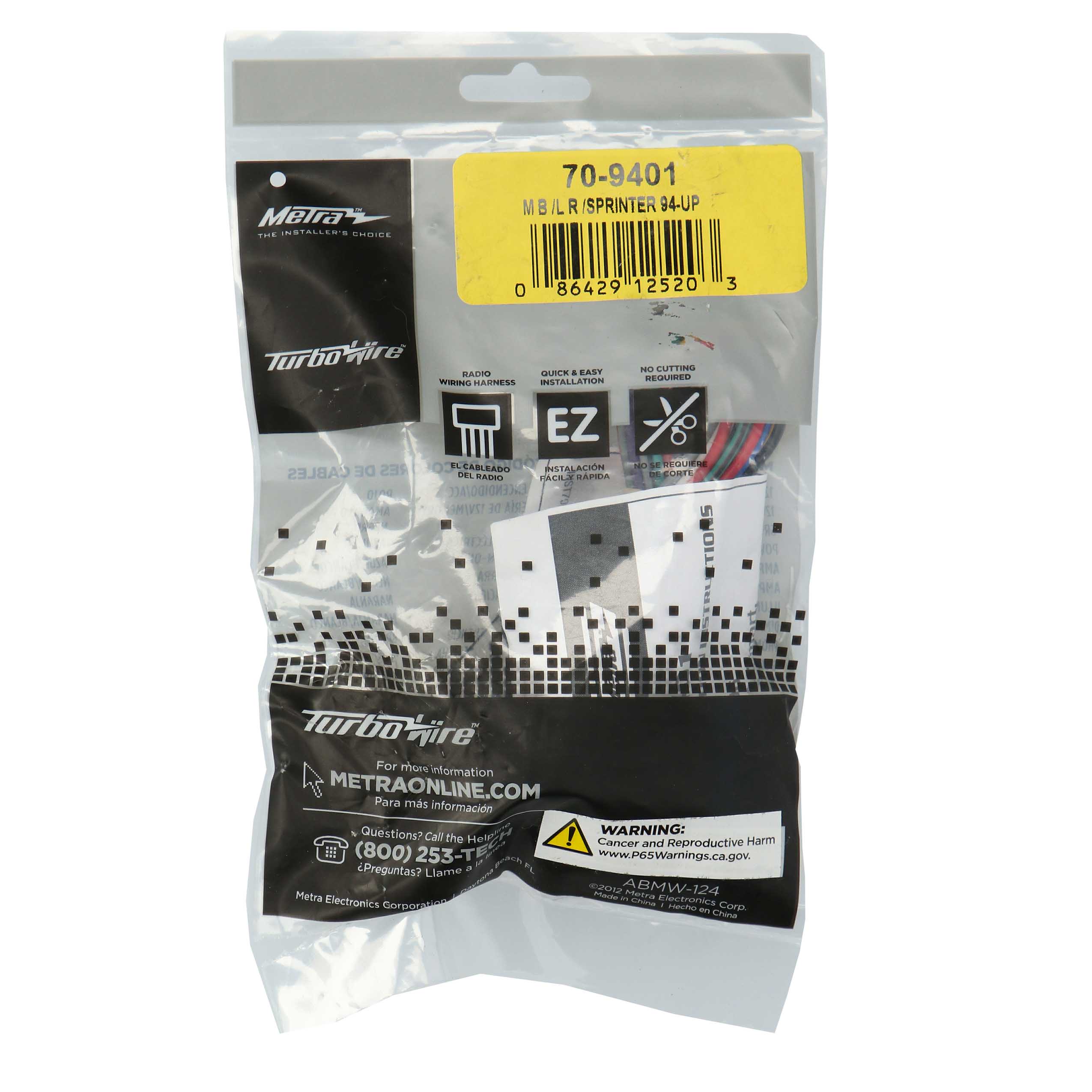 Radio Replacement Harness - Euro ISO 1994-2017