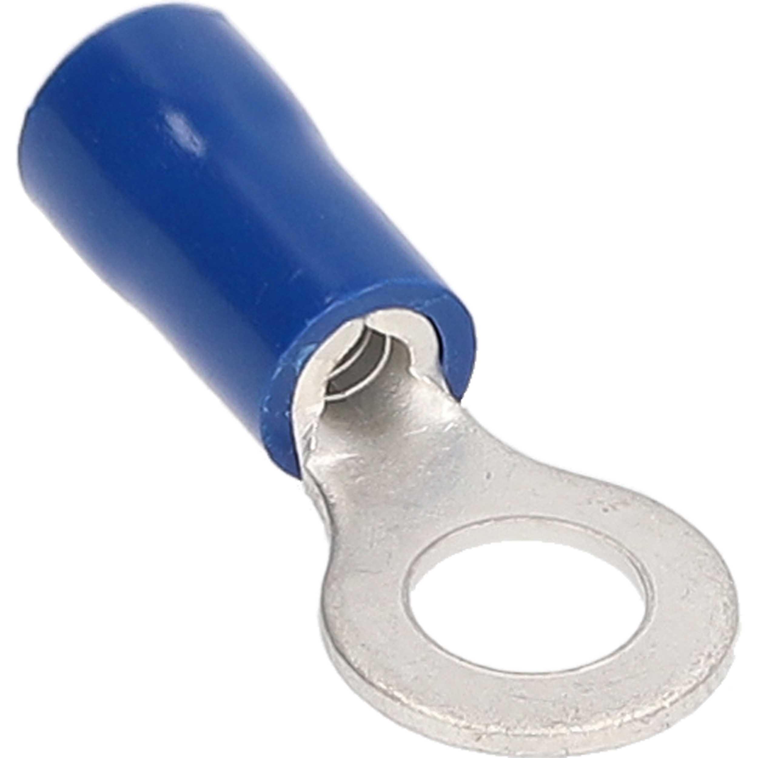 Blue Vinyl Ring Terminal 16-14 Gauge #6 - Package of 100