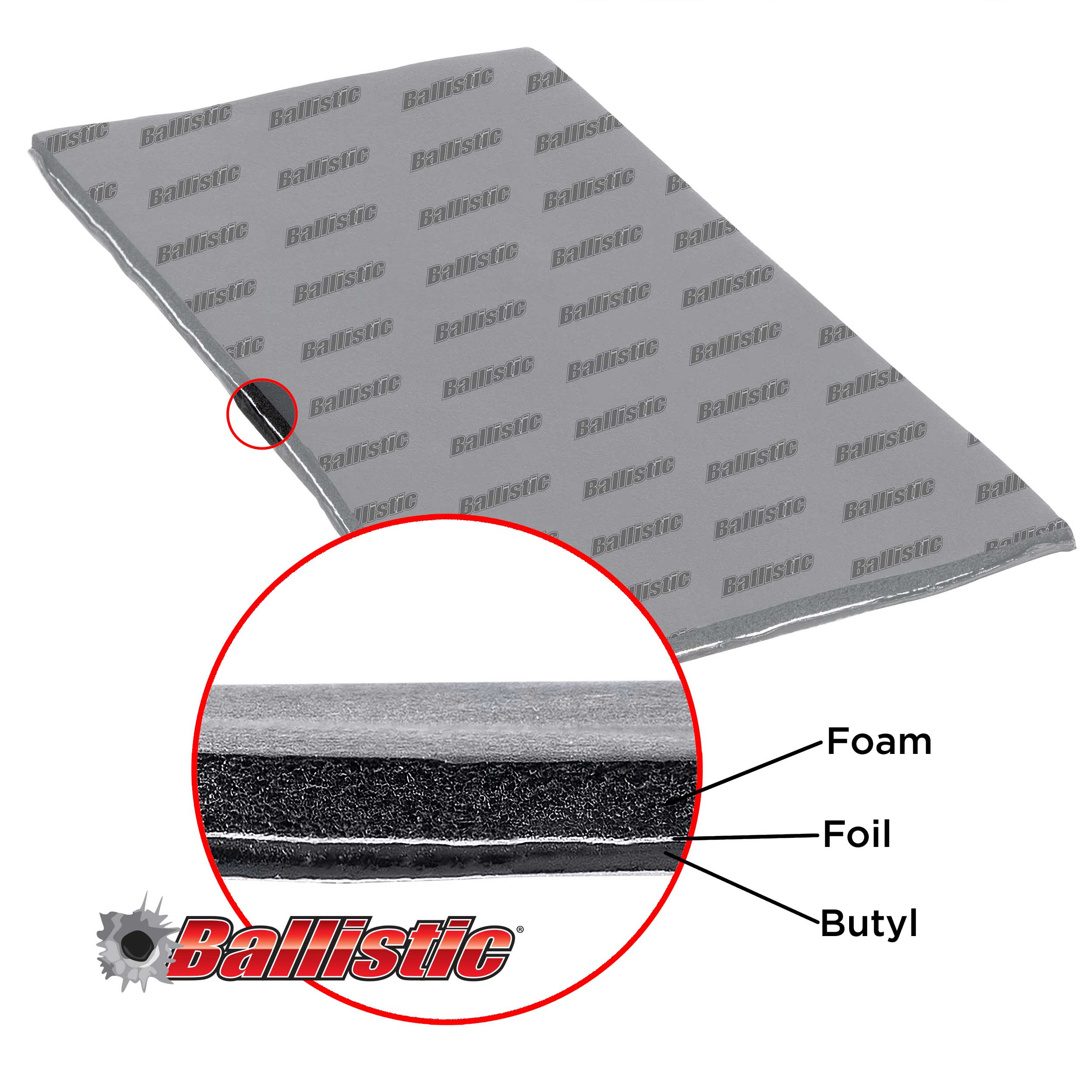 Tri-Layer Sound Damping Material