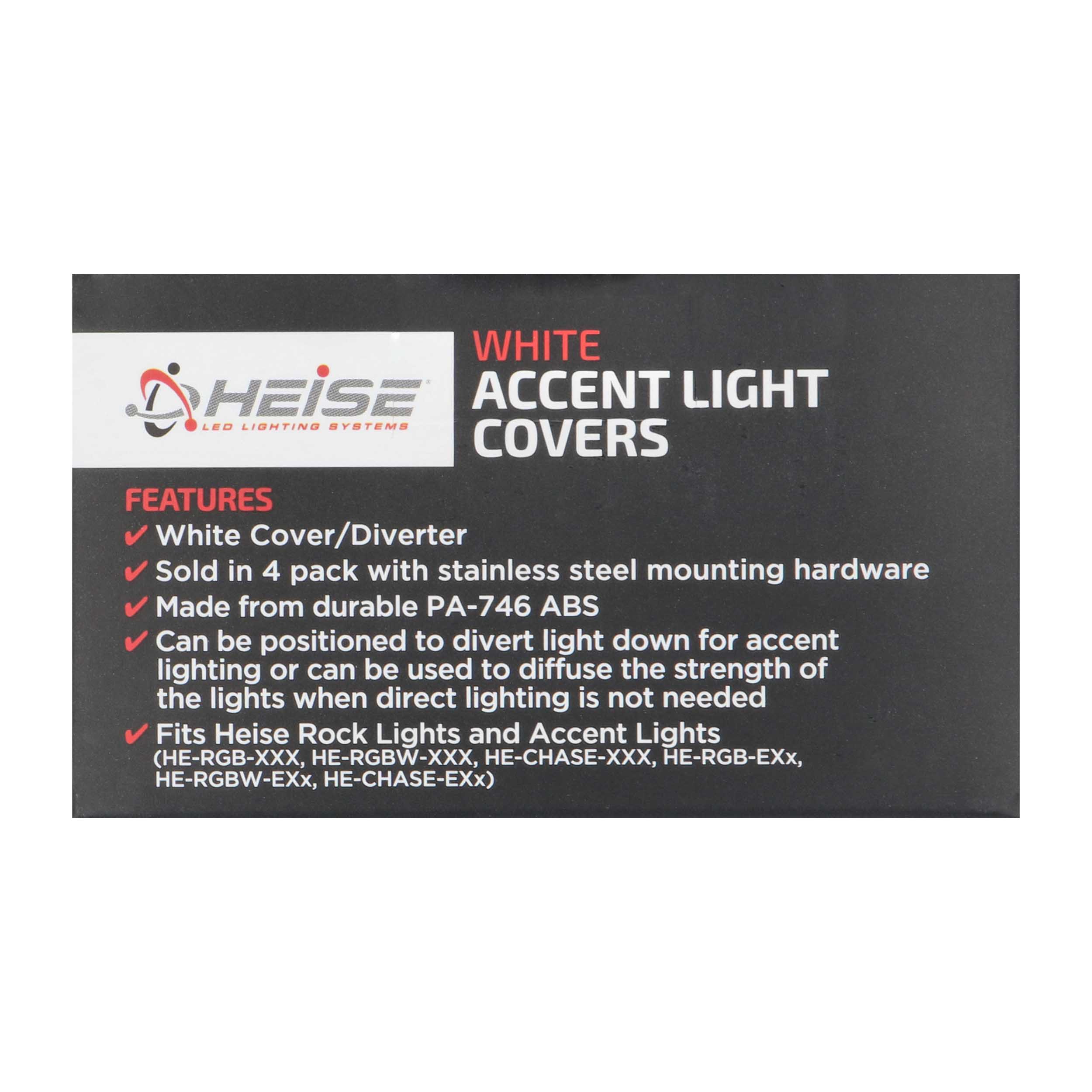 Rock Light White Cover - 4 Pack