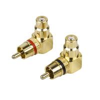 Raptor Pro Series RCA Barrel Connector | Male to Female | Right Angle