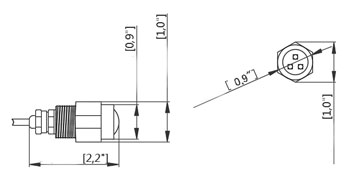 9W Small White Drain Plug Light