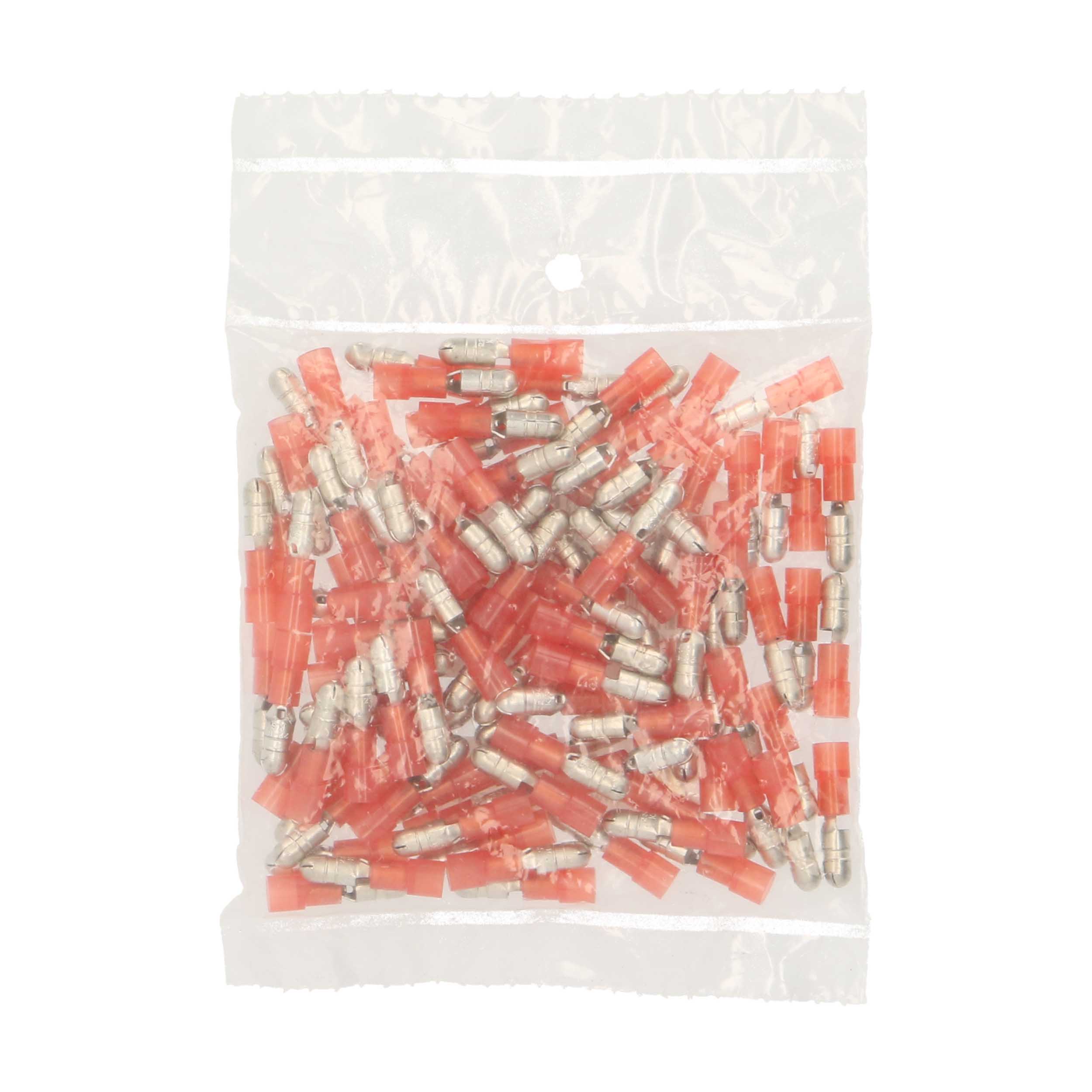 Red Nylon Male Bullet Connector 22-18 Gauge .180