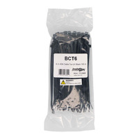 Black Cable Tie - 6 Inch, Package of 100
