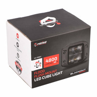 Blackout Flush Mount 3.5" Cube 4 LED Light - Flood