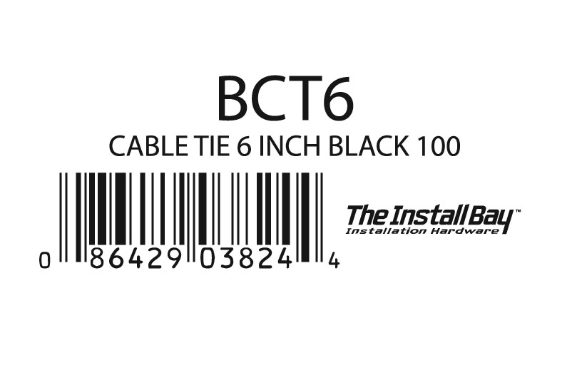 Black Cable Tie - 6 Inch, Package of 100