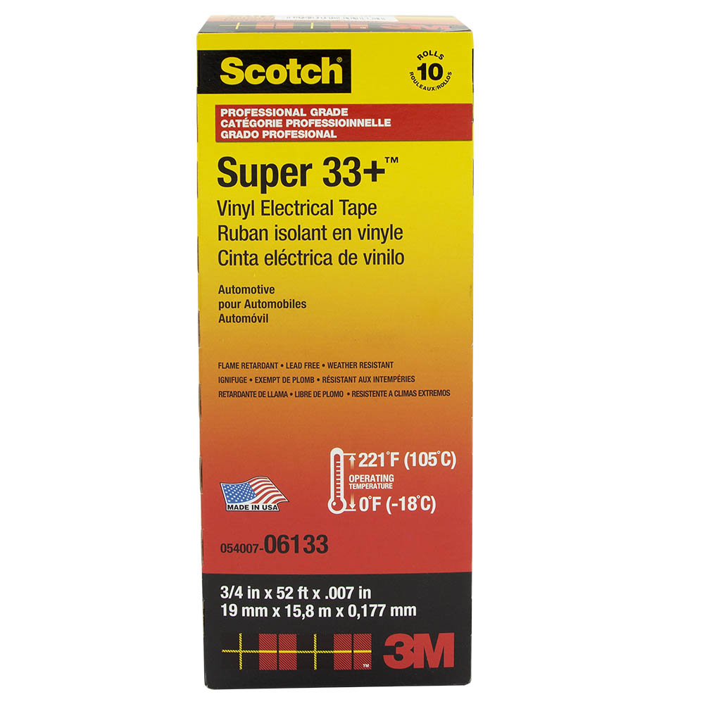 Super 33+ Premium Electrical Tape - 10 Pack