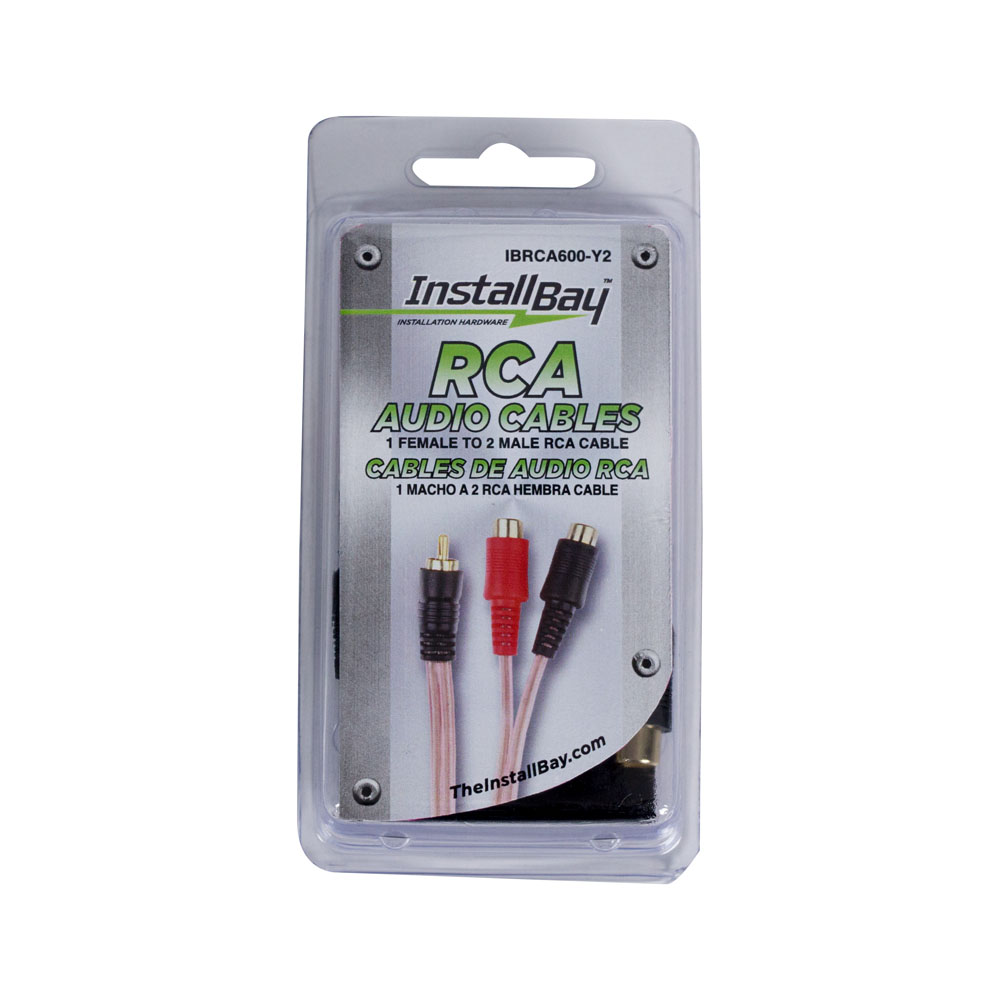 6 inch Y RCA 1M 2F Cable Red/Black