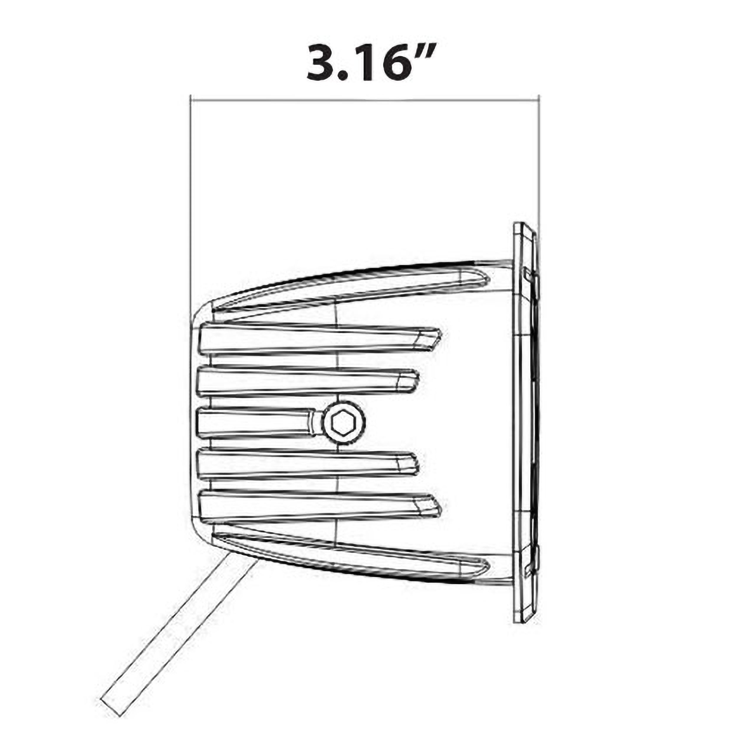 Flush Mount Cube Blackout Flood Light - 3 Inch 4 LED