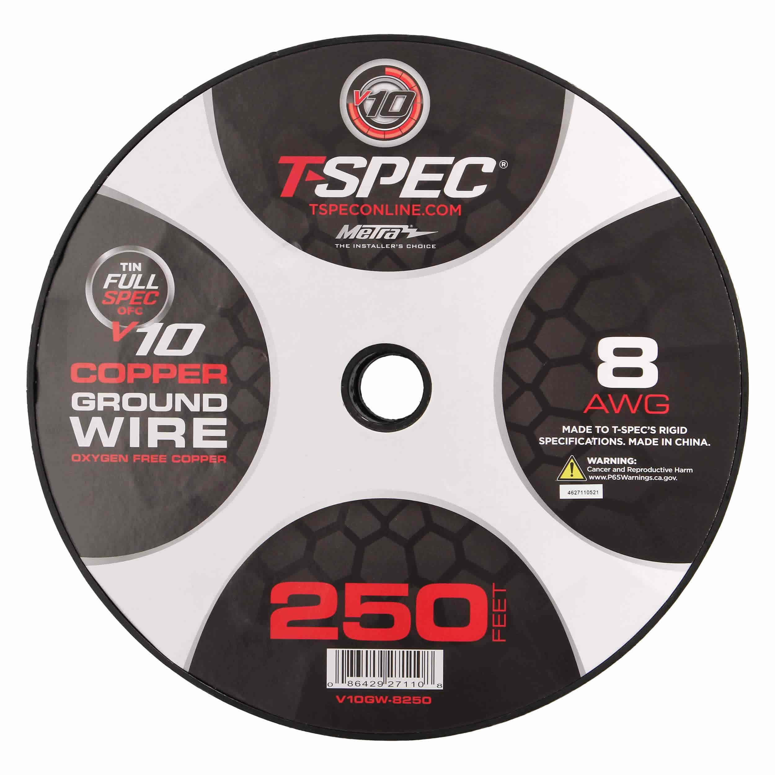 8 AWG 250FT MATTE BLACK OFC POWER WIRE - v10 SERIES