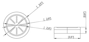 White Interior Cabin Light with Switch