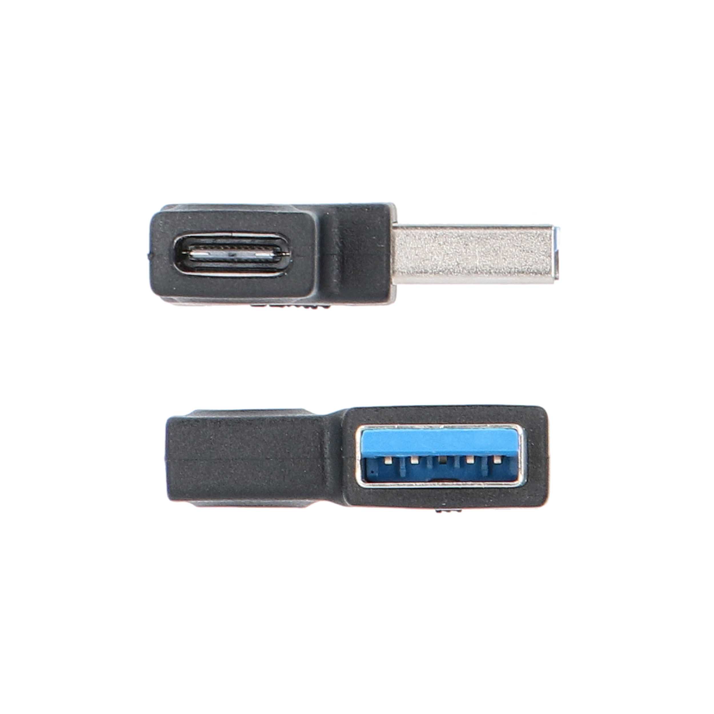 USB-A 3.0 To USB-C 2.0 Right Angle Adapter