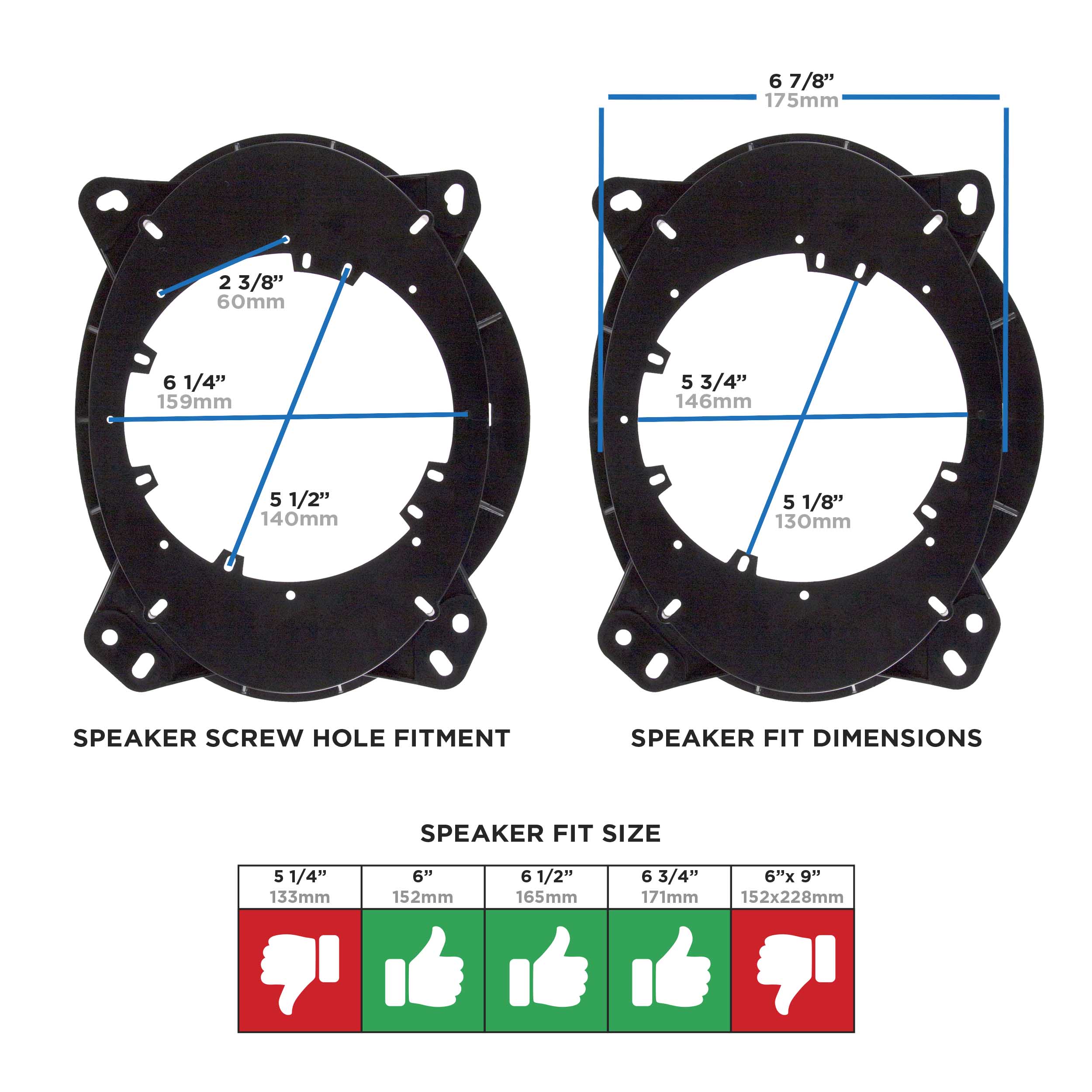 SPEAKER ADAPTER PLATES - FITS SELECT LEXUS/TOYOTA 2002-UP*