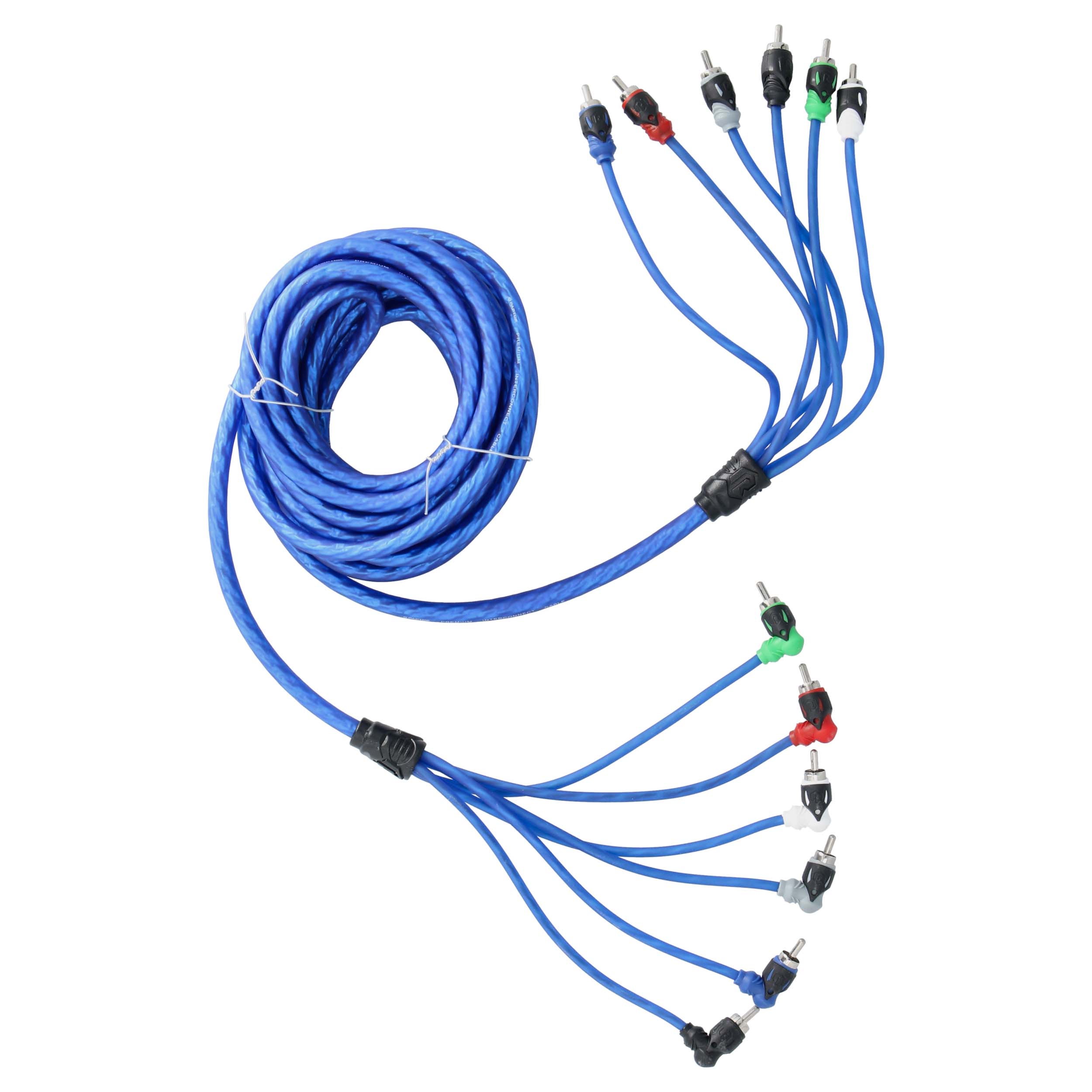 Raptor Cavo RCA A 2 Canali Serie Bulk Di Metra Electronics - 6 Metri (20 Piedi) - Schermato Coassiale