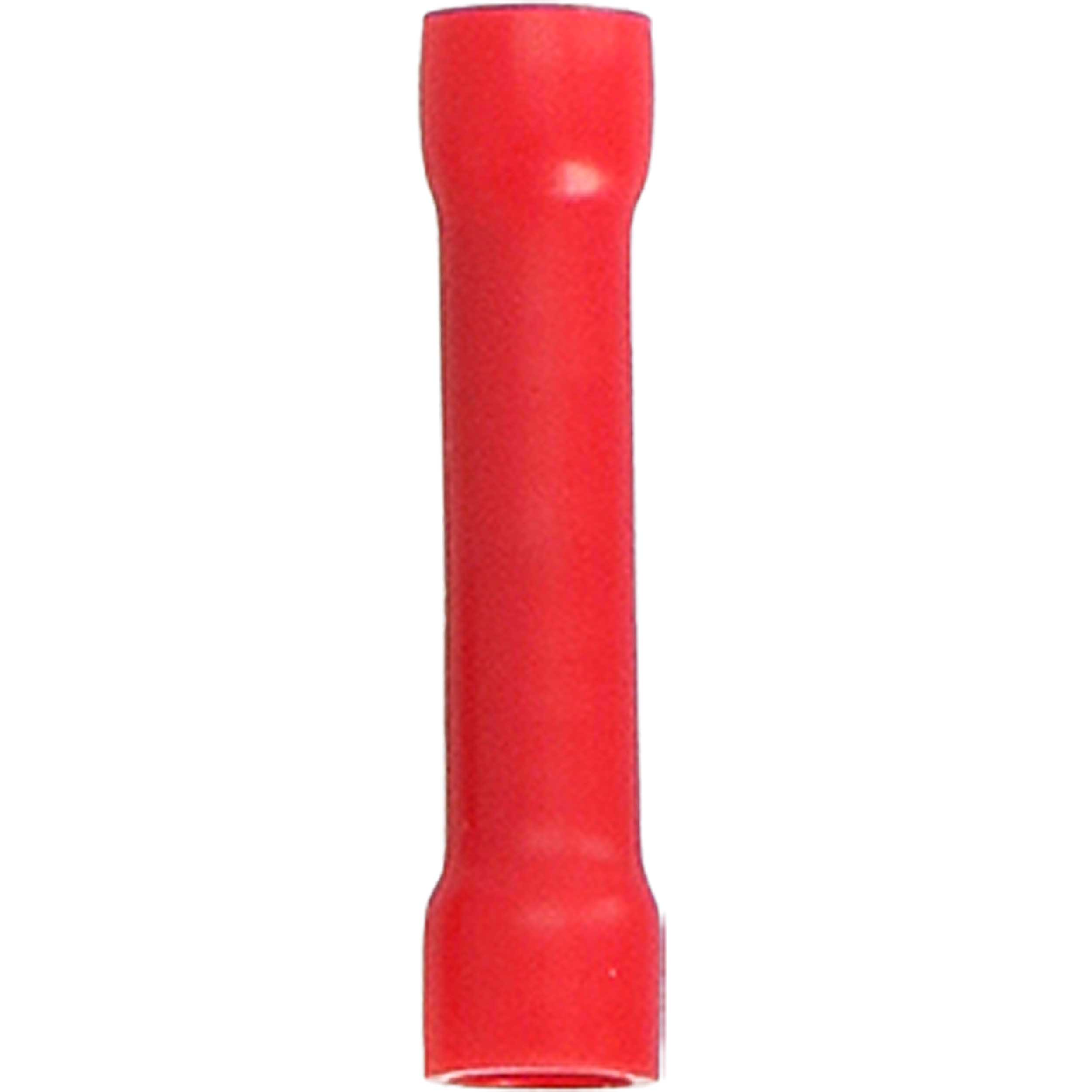Red Vinyl Butt Connector 22-18 Gauge - Package of 100
