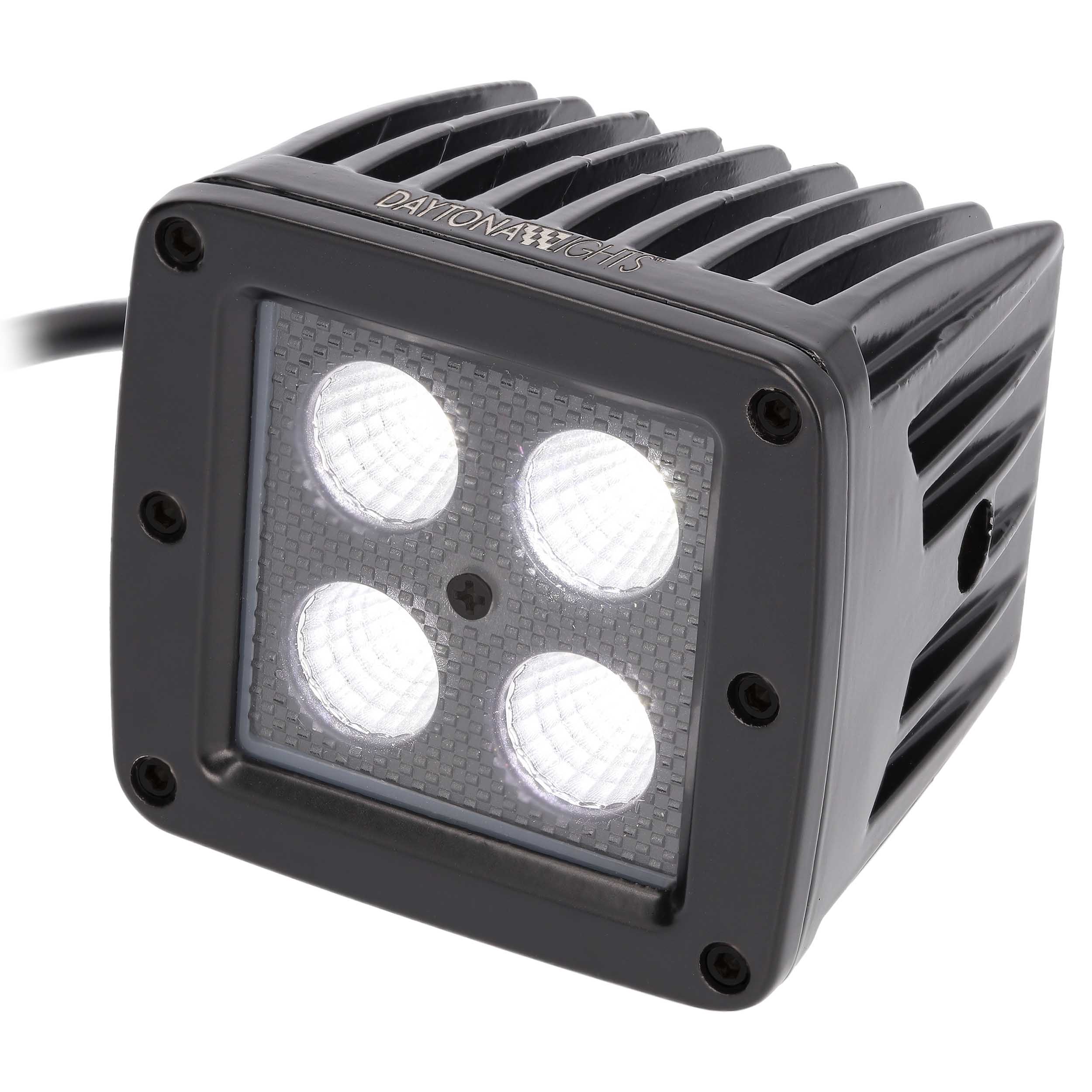 Daytona Lights Blackout 3" Cube Lights - 4 LED Flood (2Pk)