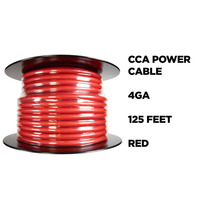 CCA Value Line 4 Gauge Power Cable Red - 125 Foot Coil