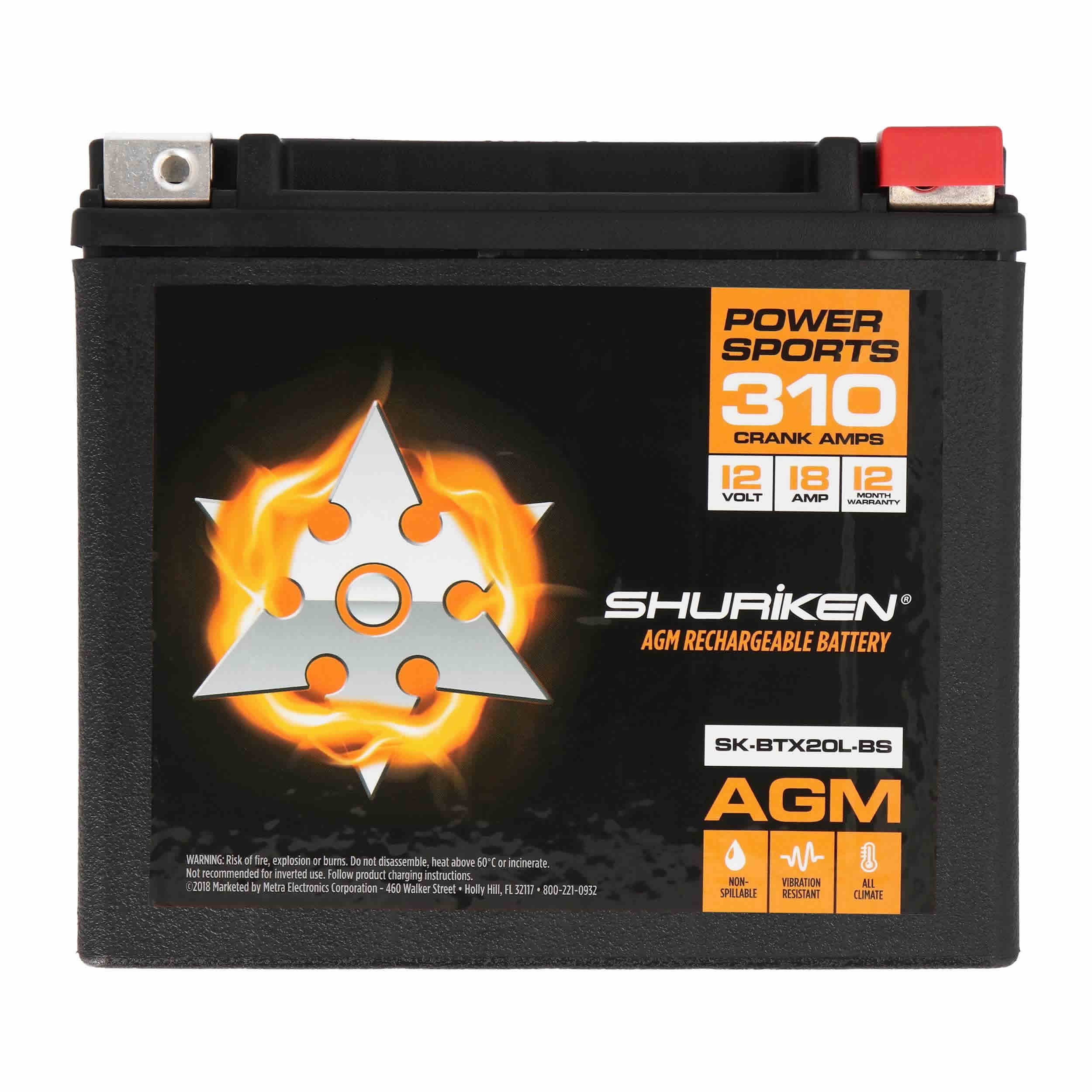 310 Crank AMPS 18AMP Hours AGM Battery