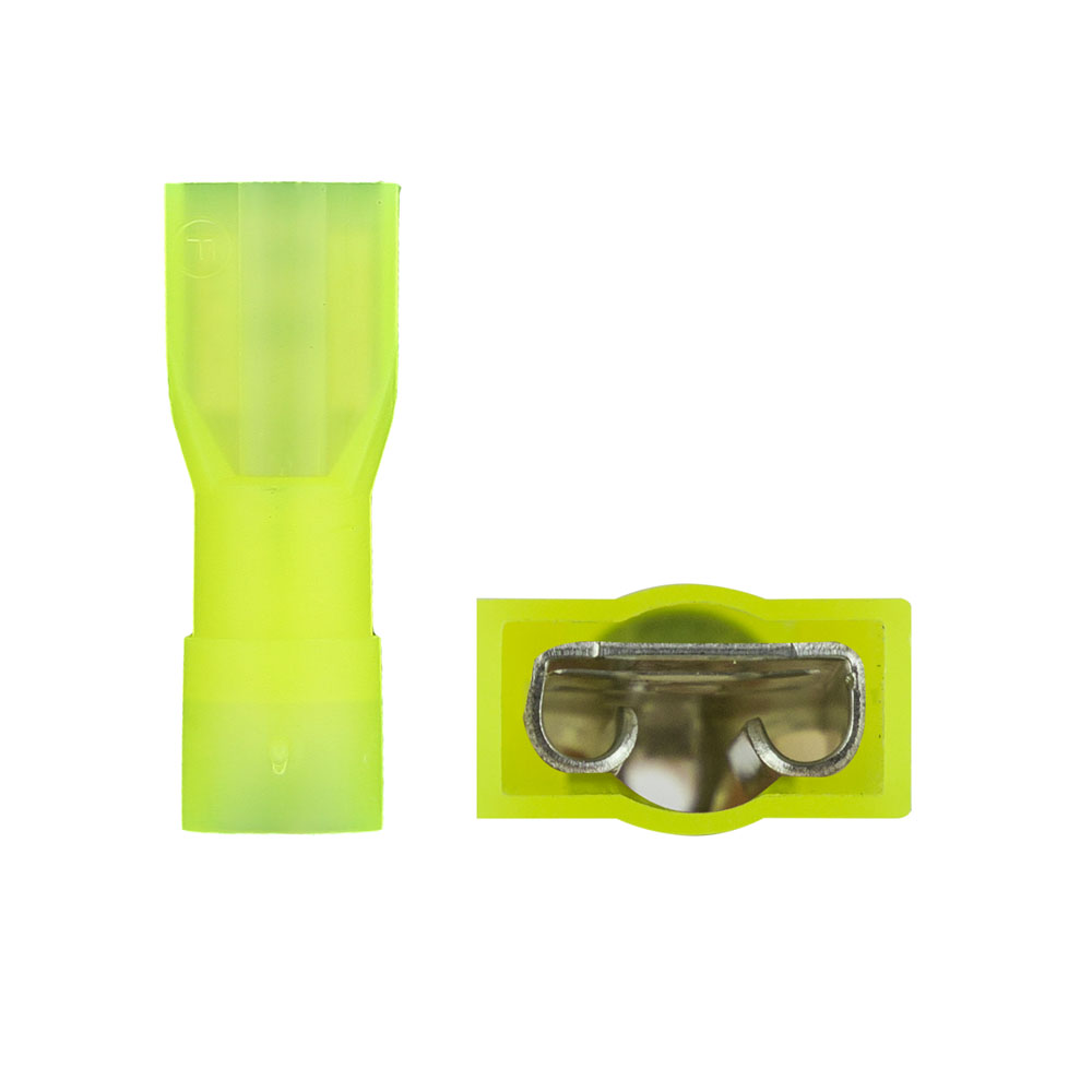 Yellow Nylon Female Quick Disconnect 12-10 Gauge .250