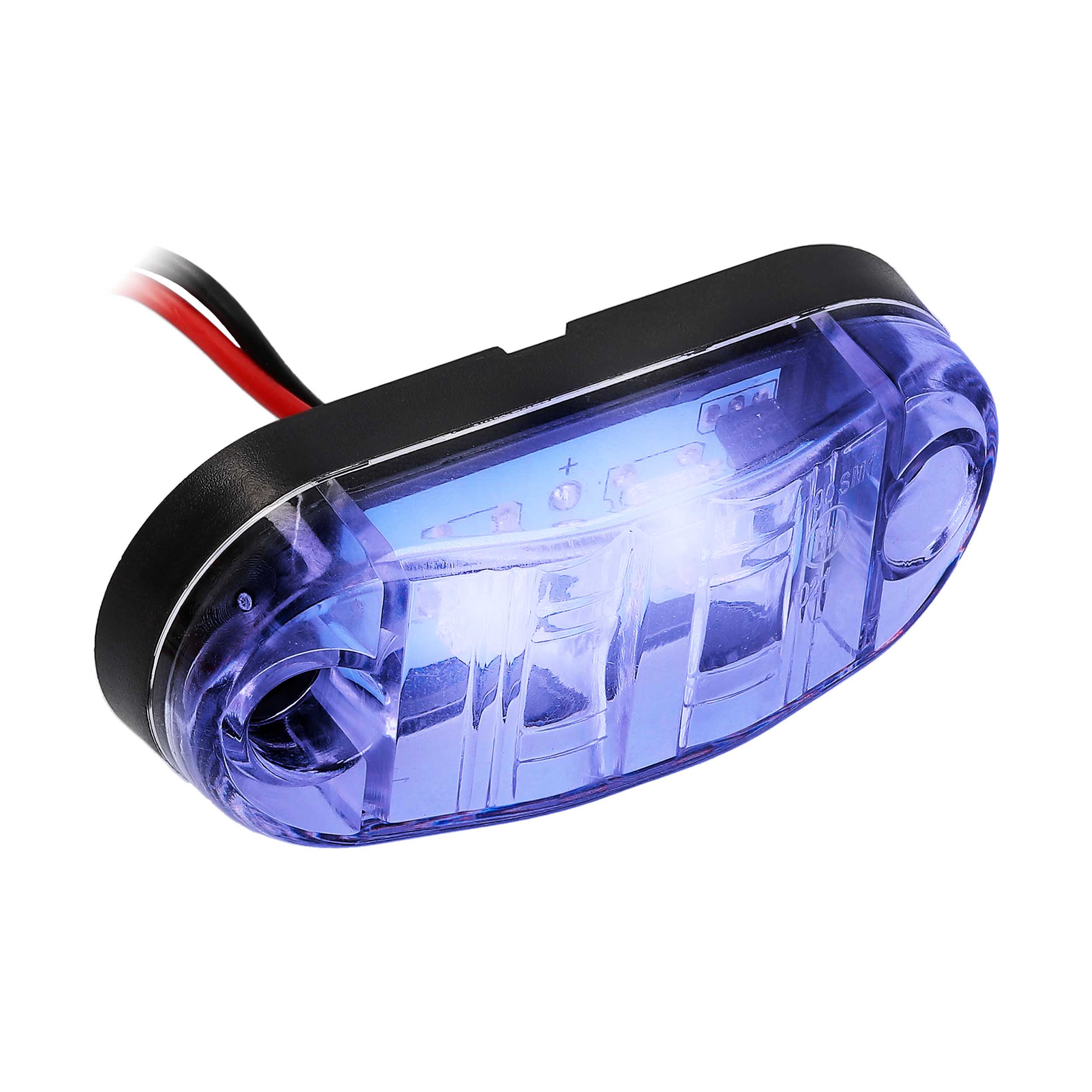 Blue 2-LED Accent Light - Clear Plastic Bezel