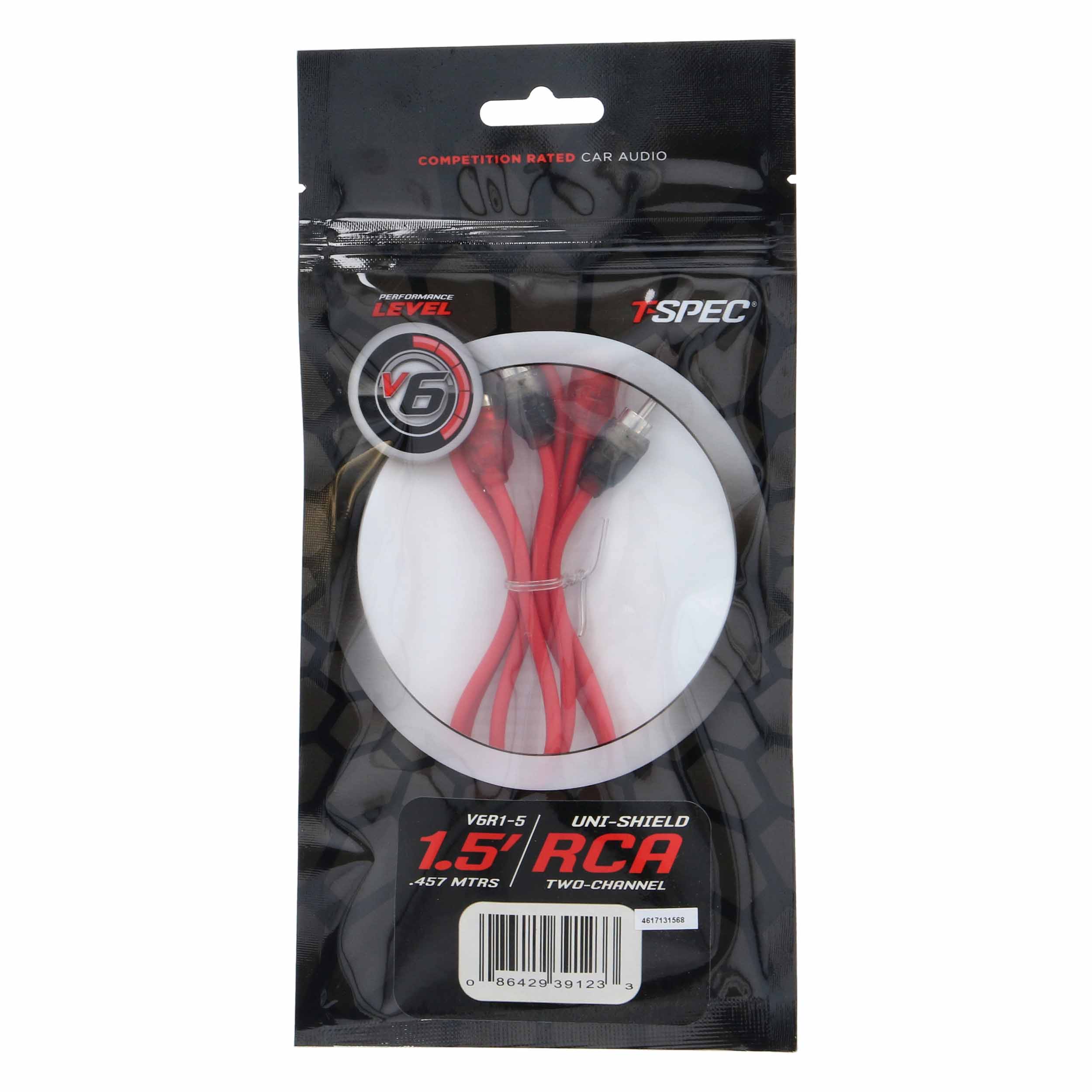 RCA v6 Series 2-Channel Audio Cable - 1.5 FT