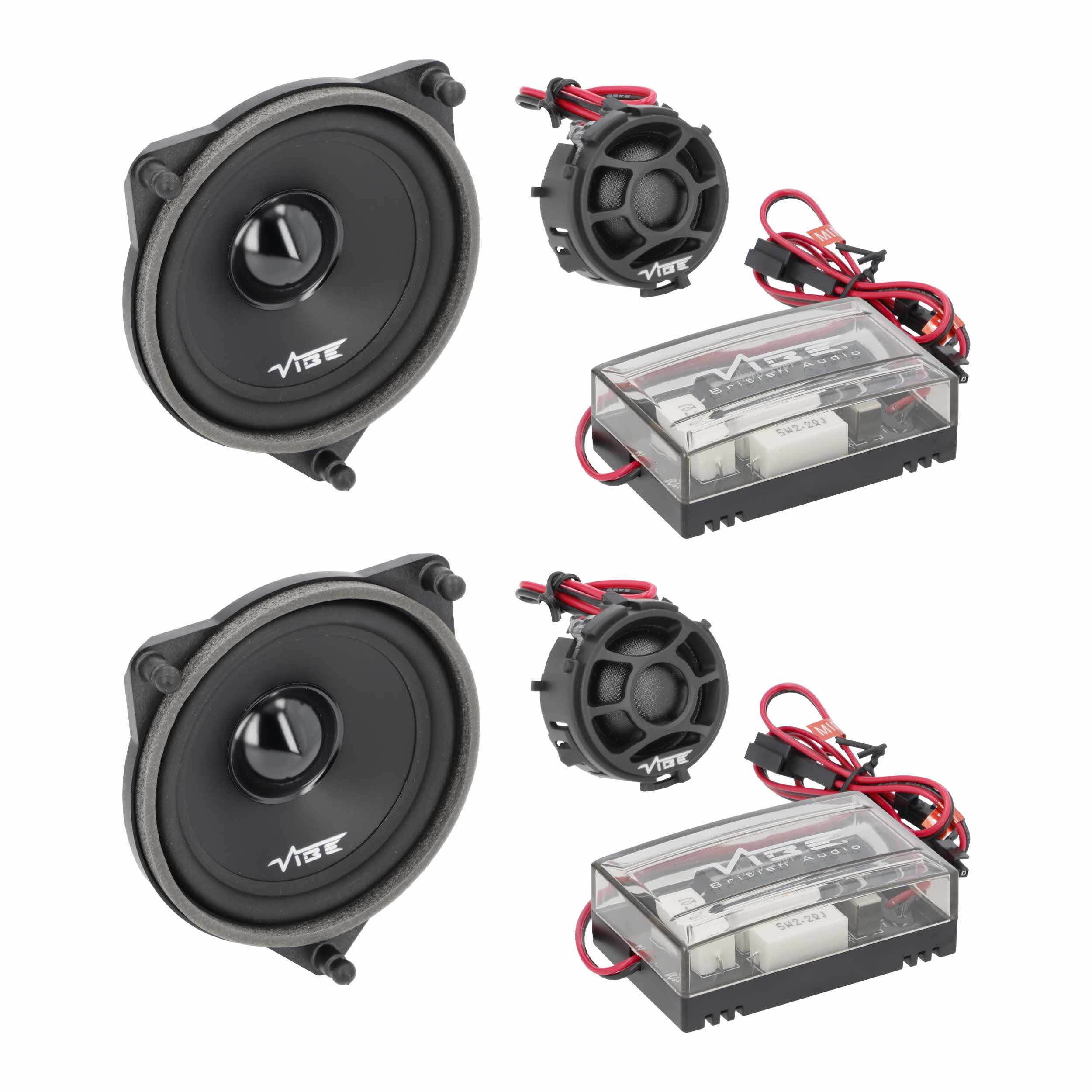 4" Plug-N-Play Component Speaker Kit - Mercedes