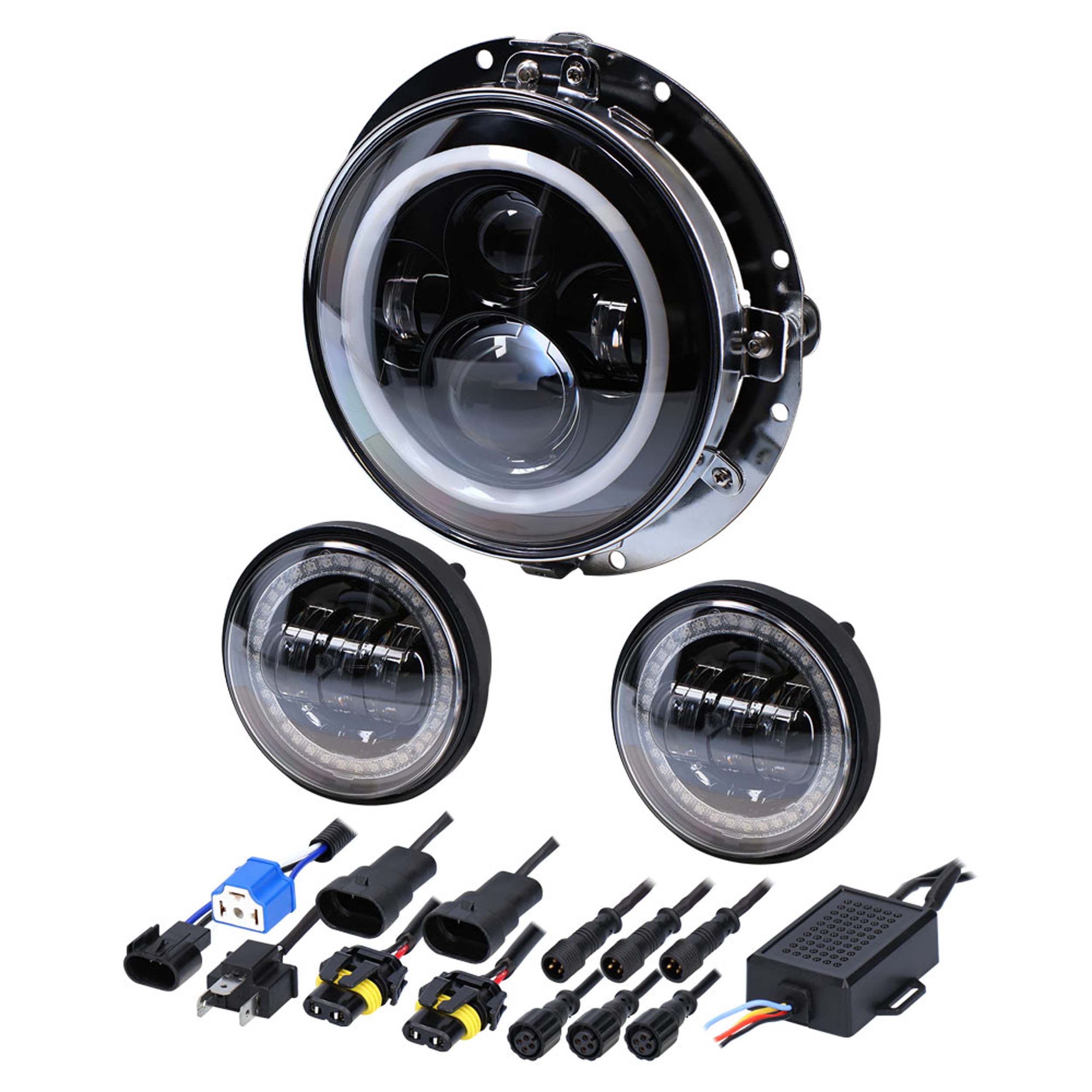 Round Motorcycle Headlight - 7 Inch/4.5 Inch