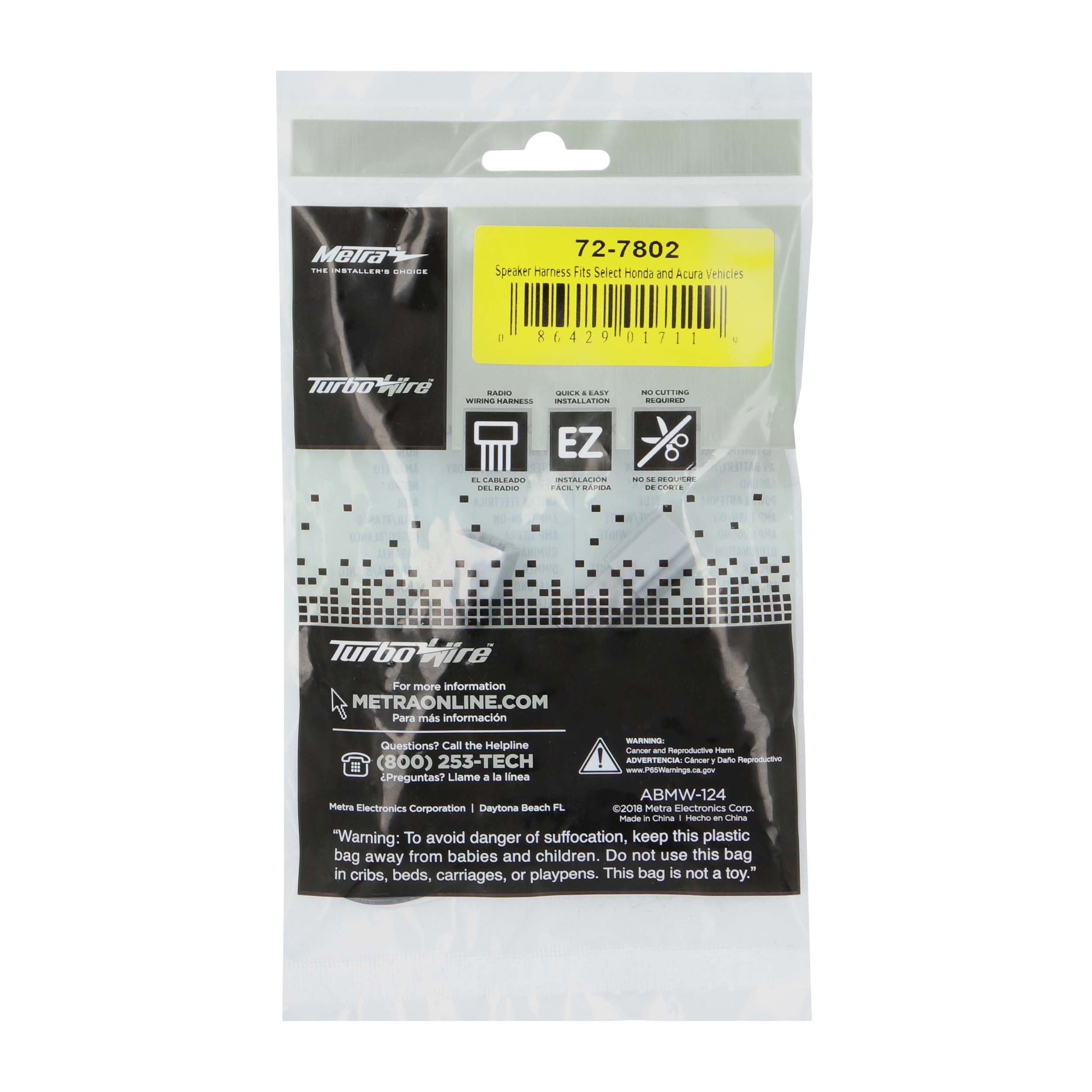 Speaker Harness Fits Select Honda and Acura Vehicles