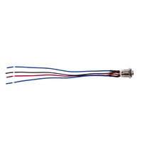Silver 12MM Round Illuminated Momentary Switches - White