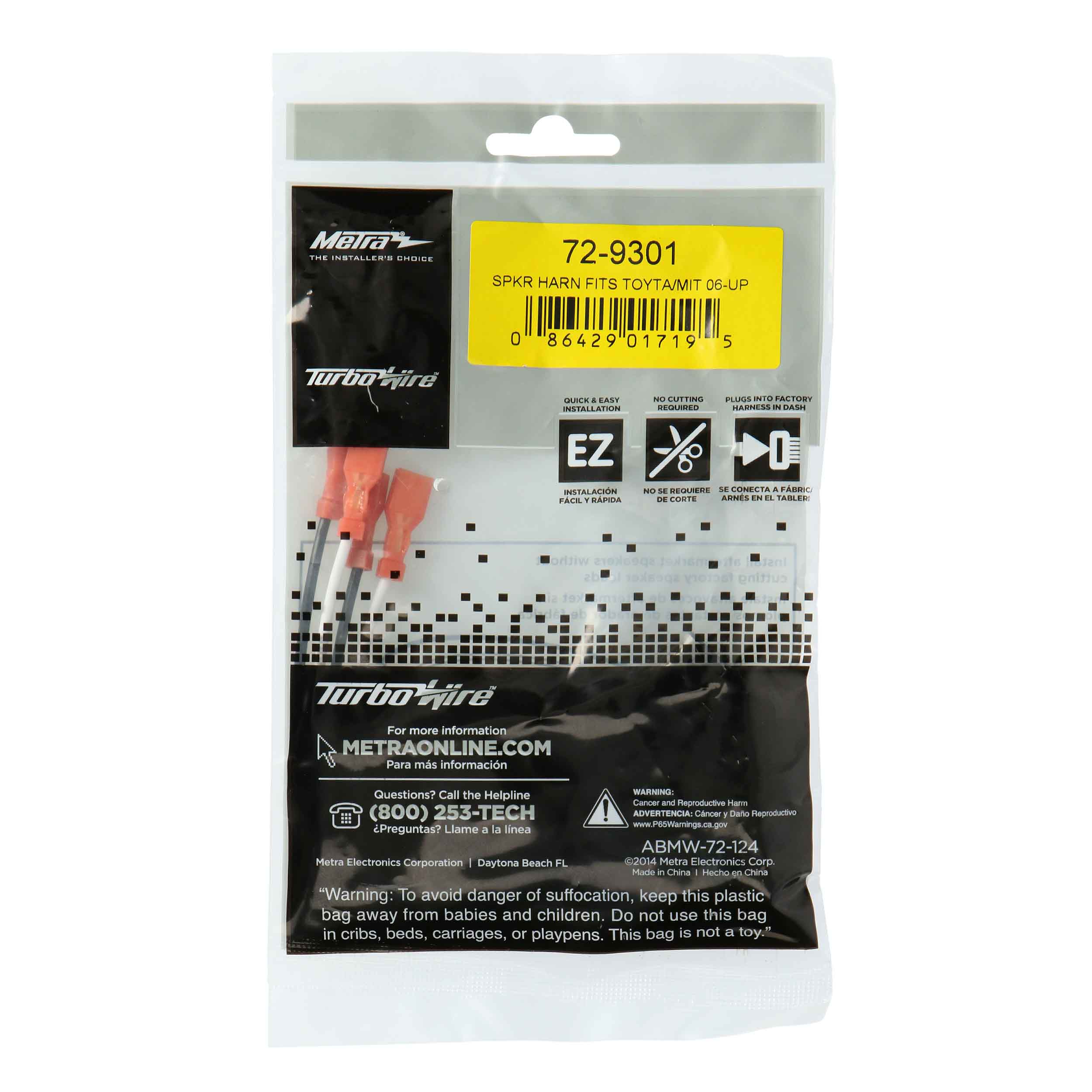 European/Toyota/Mitsubishi 1982-2003 Speaker Harness - Pair