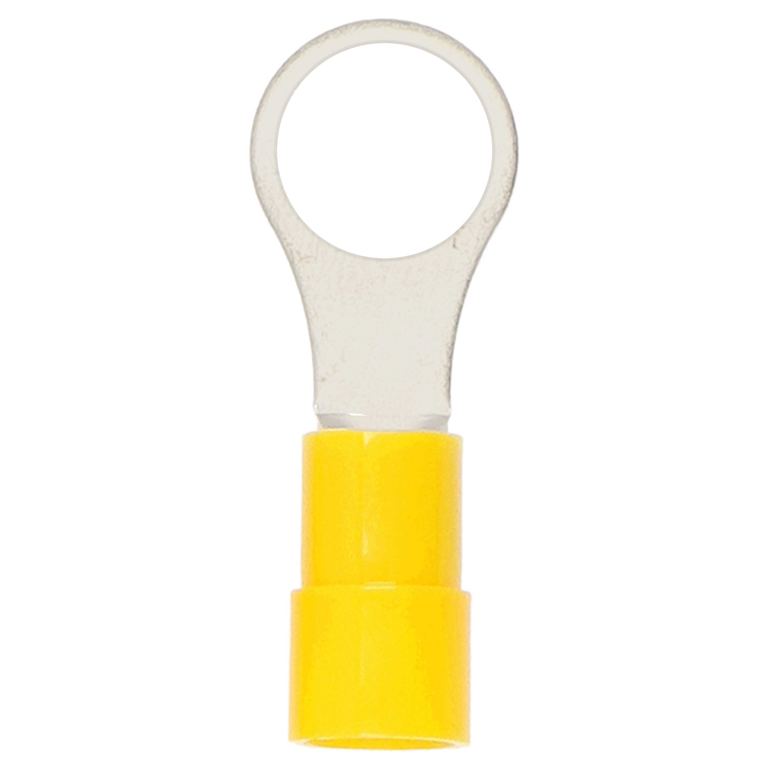 Yellow Vinyl Ring Terminal 12-10 Gauge #8 Package of 100