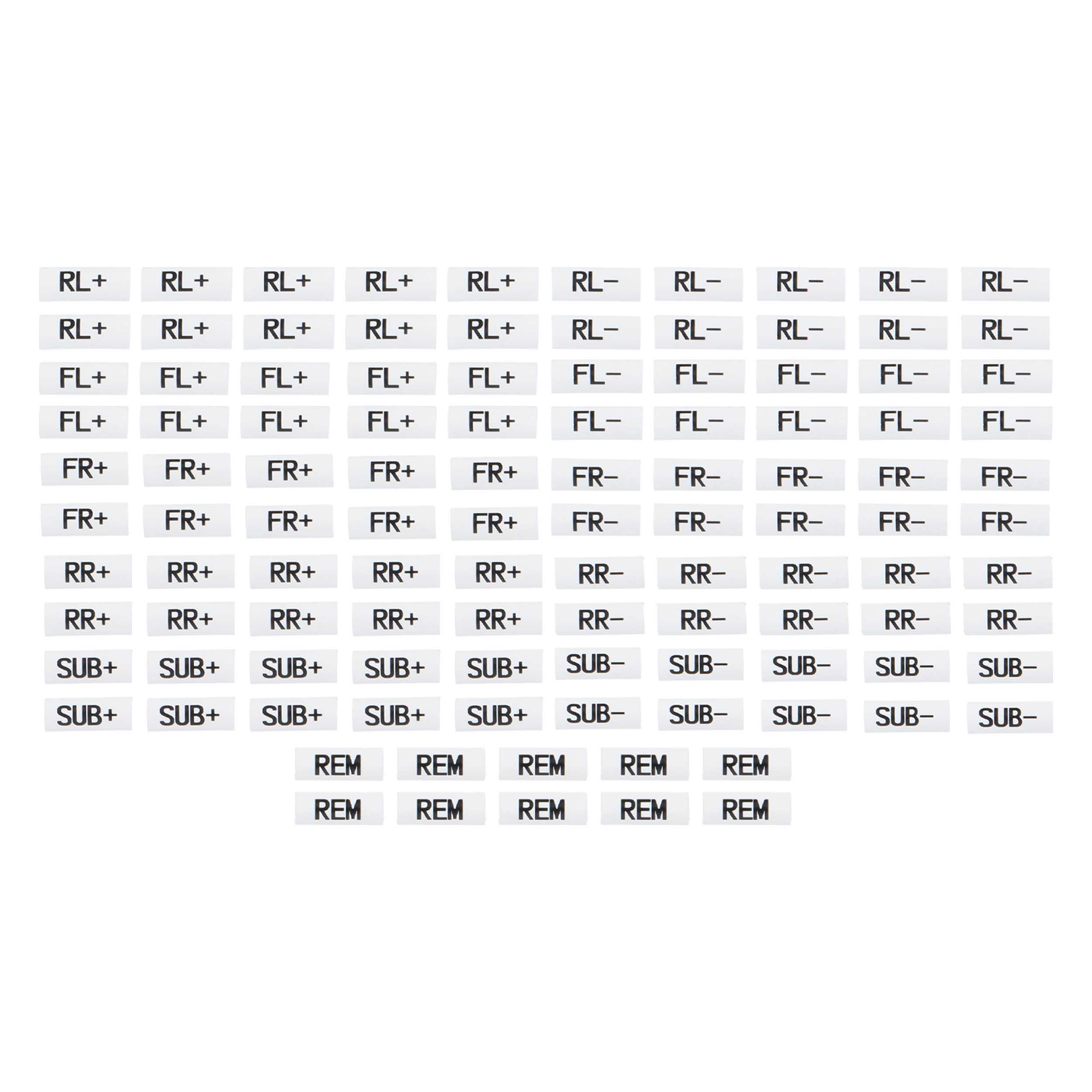 120-Piece Speaker Wire Heat Shrink Labels - Refill Pack