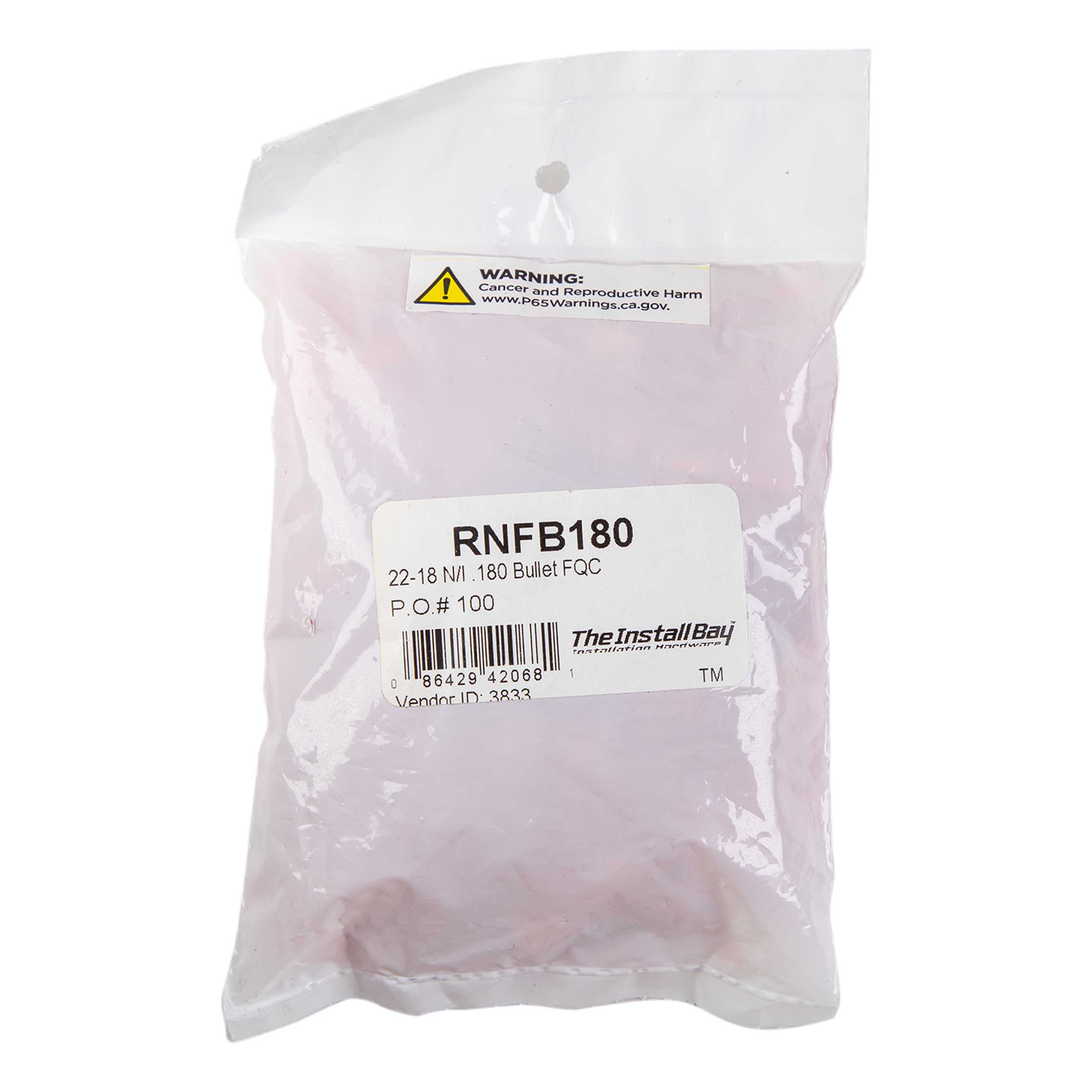 Bullet Connector, Female 18/22 ga, Red Nylon