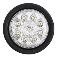 Round White Marker/Clearance Light with Grommet - 2.5 Inch,