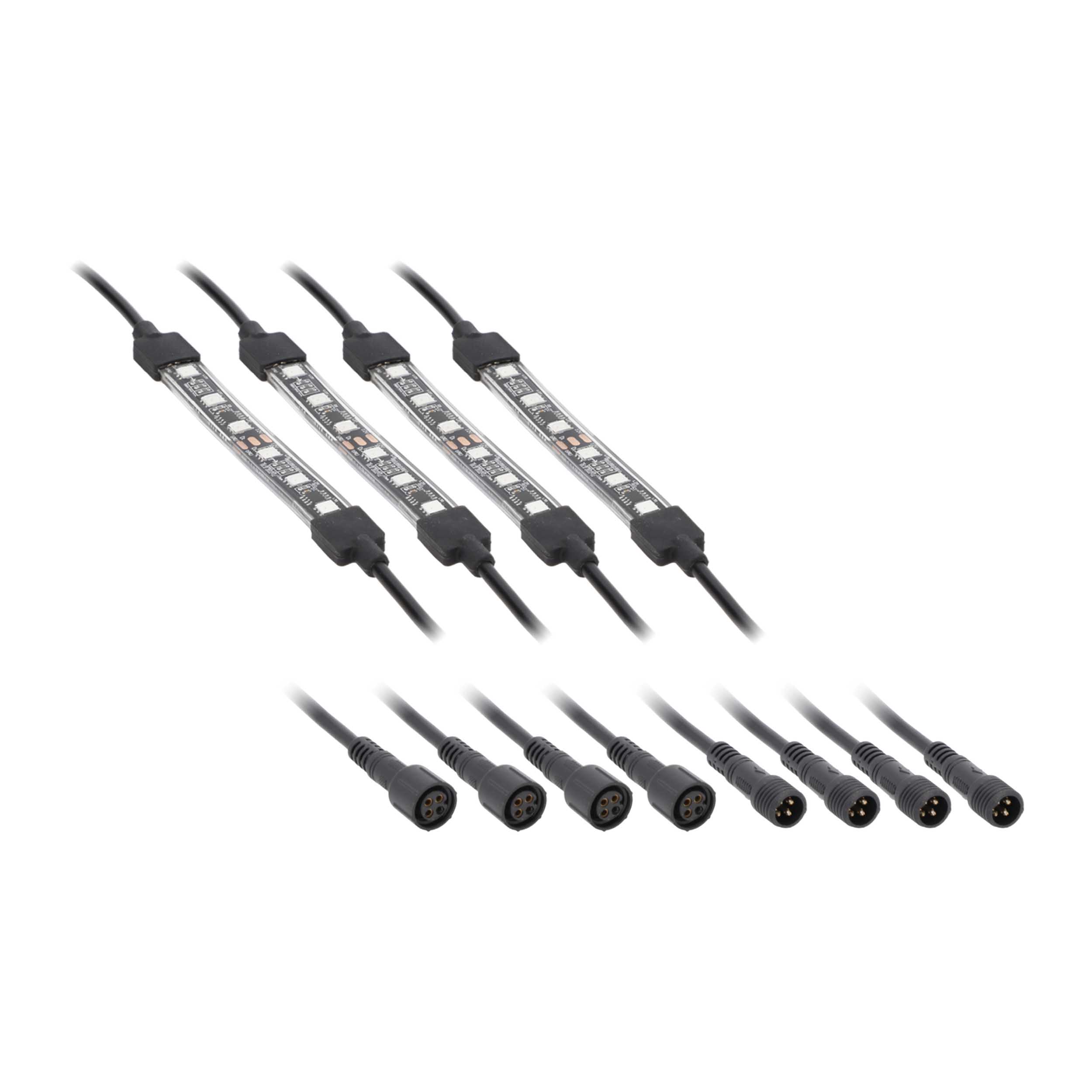 4-Piece Chasing LED Motorcycle Strip Light Expansion Pack