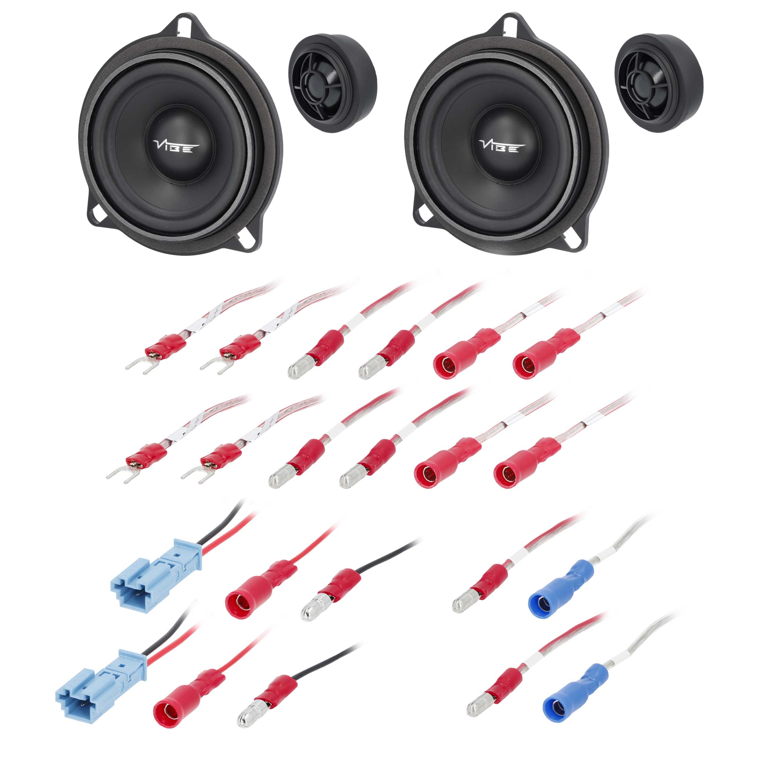 4" Plug-N-Play Front Door Speaker Set Fits Select BMW
