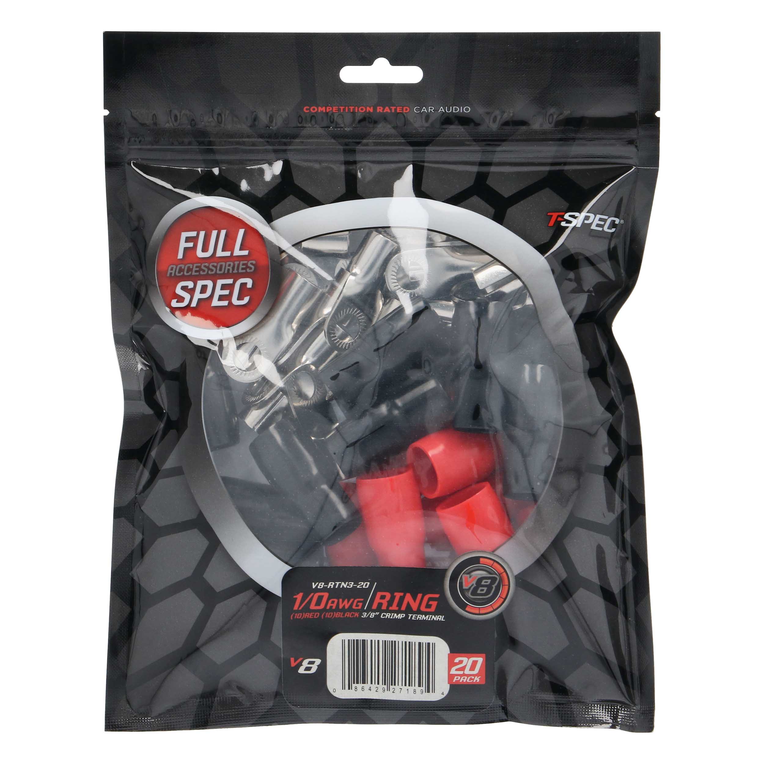 V8 Ring Terminal | 1/0 AWG | 3/8 in. | 20 Pack