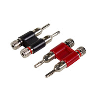 RCA BANANA PLUGS PAIRED BLACK/RED - Retail Pack