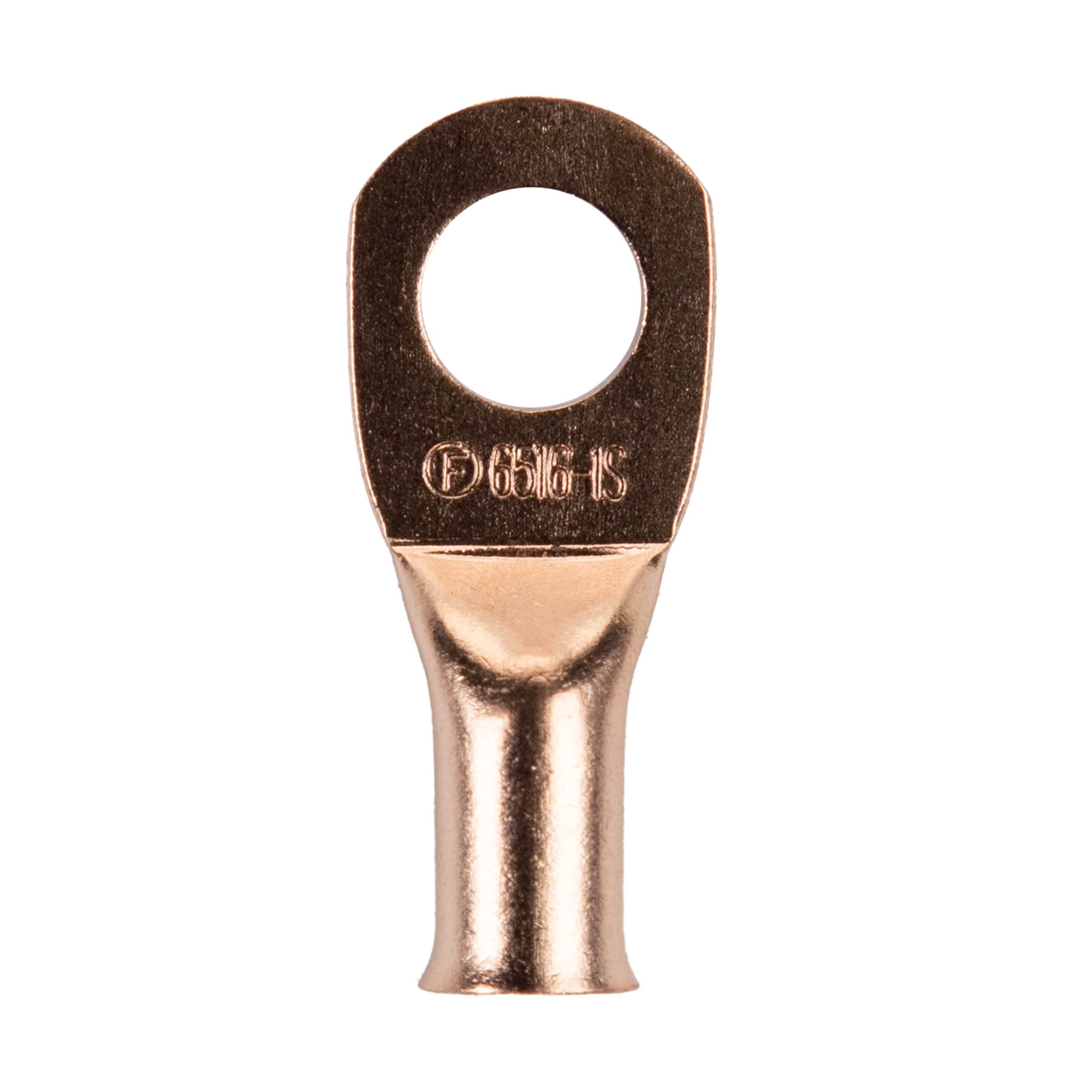 Copper Uninsulated Ring Terminal 6 Gauge 5/16 inch
