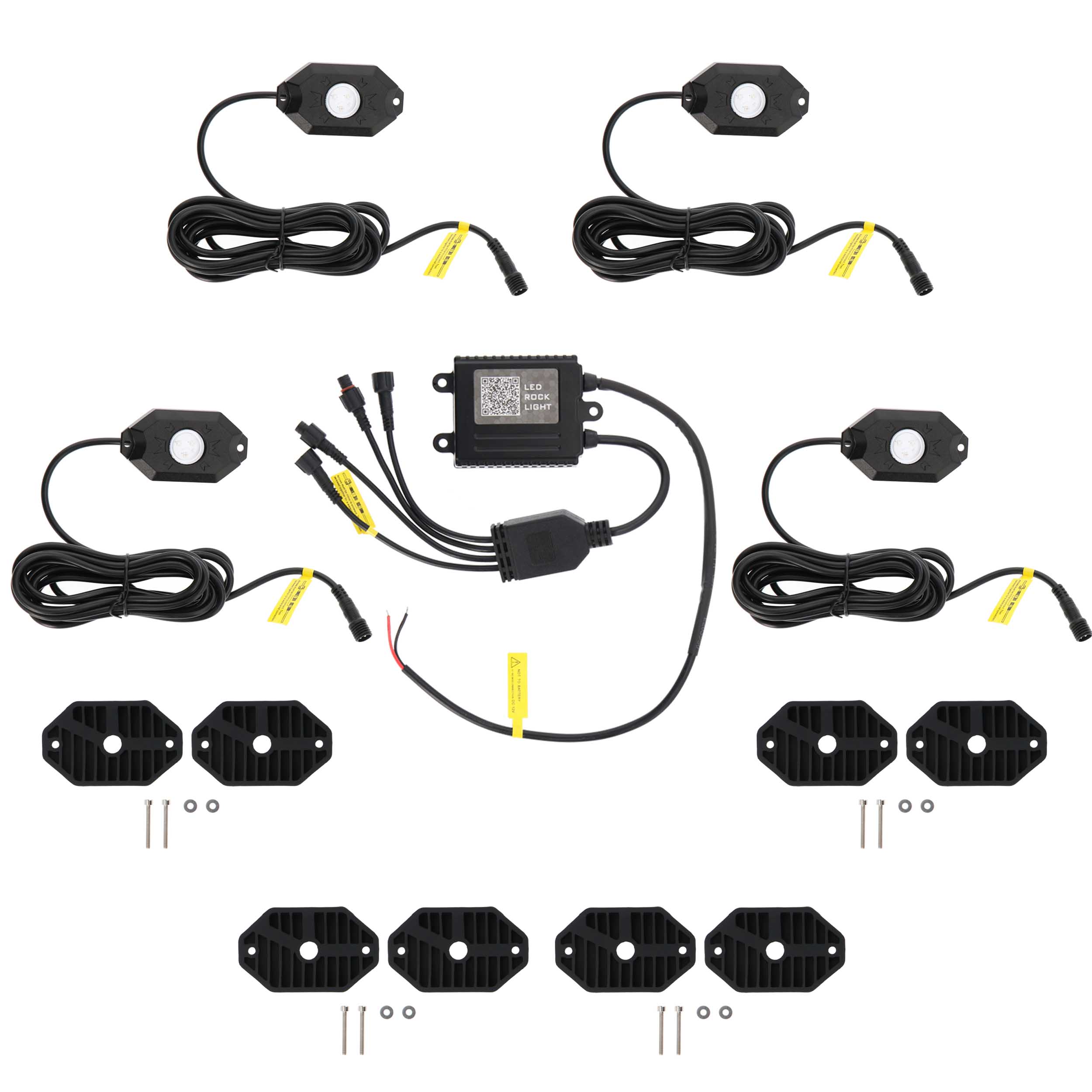 Daytona Lights RGB 4-Piece Rock Light Kit - App-Controlled