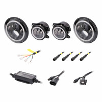 7" Chasing Halo LED Headlight & 4" Fog Light Kit with Controller