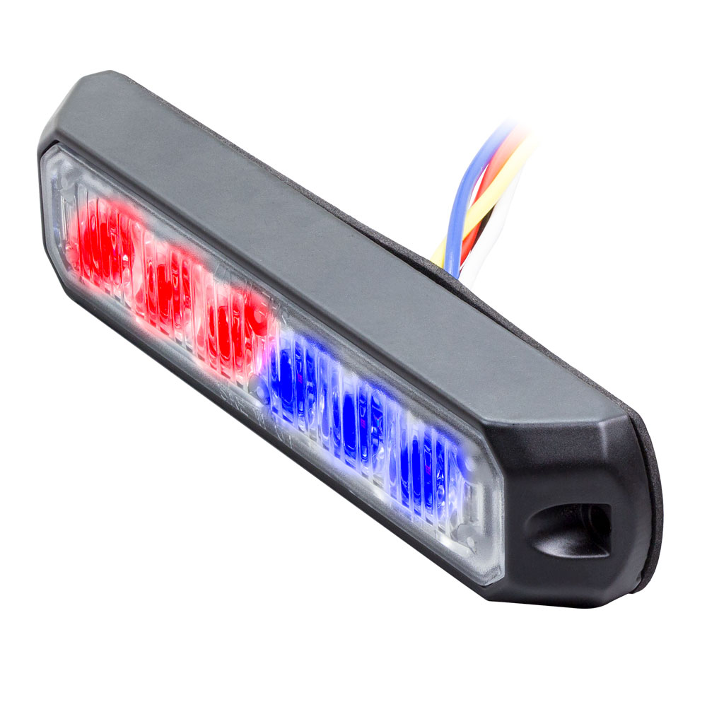Bi-Color Blue/Red Marker Lights - 4.9 Inch, 6 LED