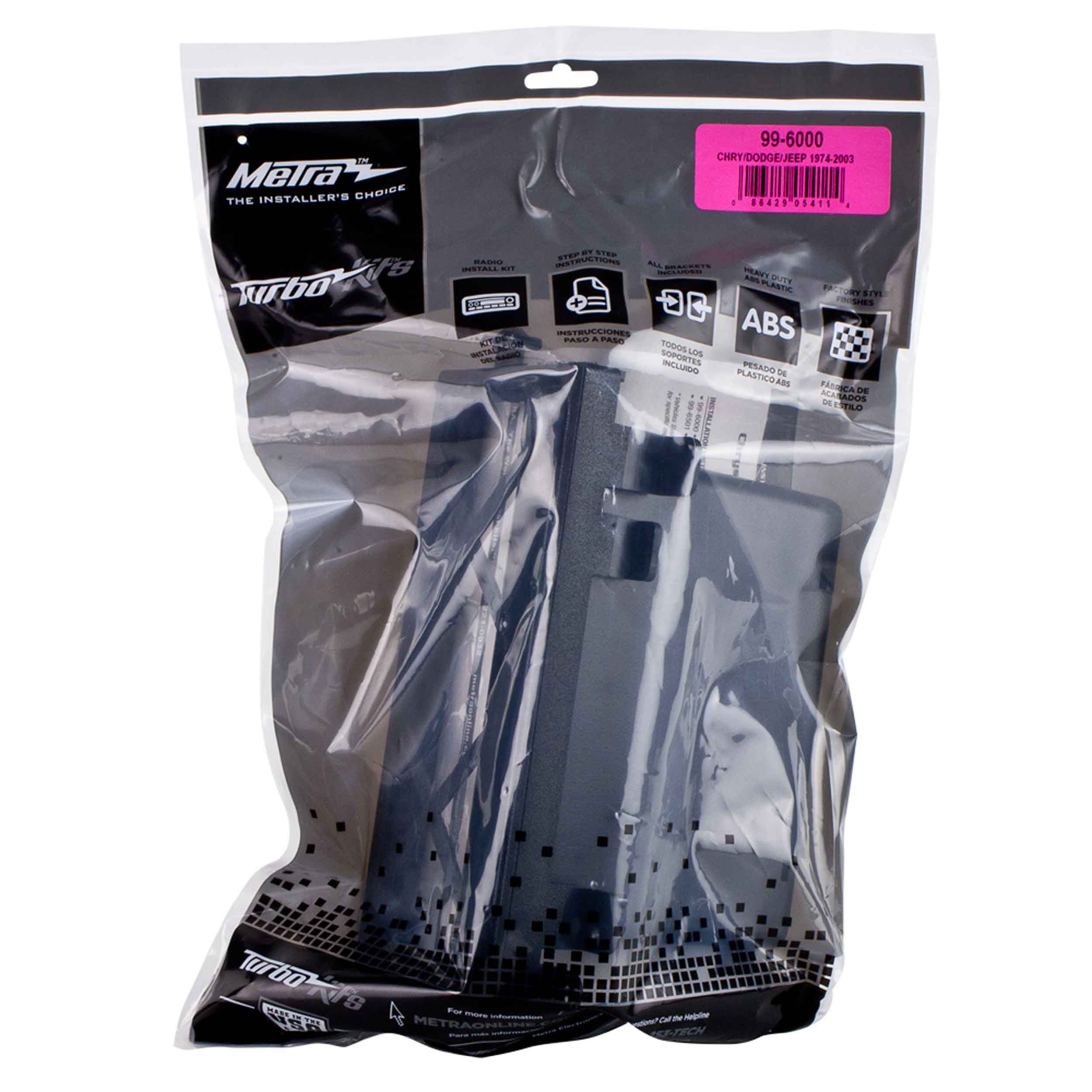 Stereo Install Kit Fits Chrysler,Dodge,Plymounth 1993-2002