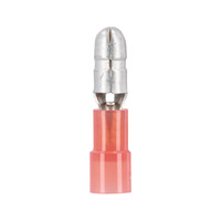 Red Nylon Male Bullet Connector 22-18 Gauge .180